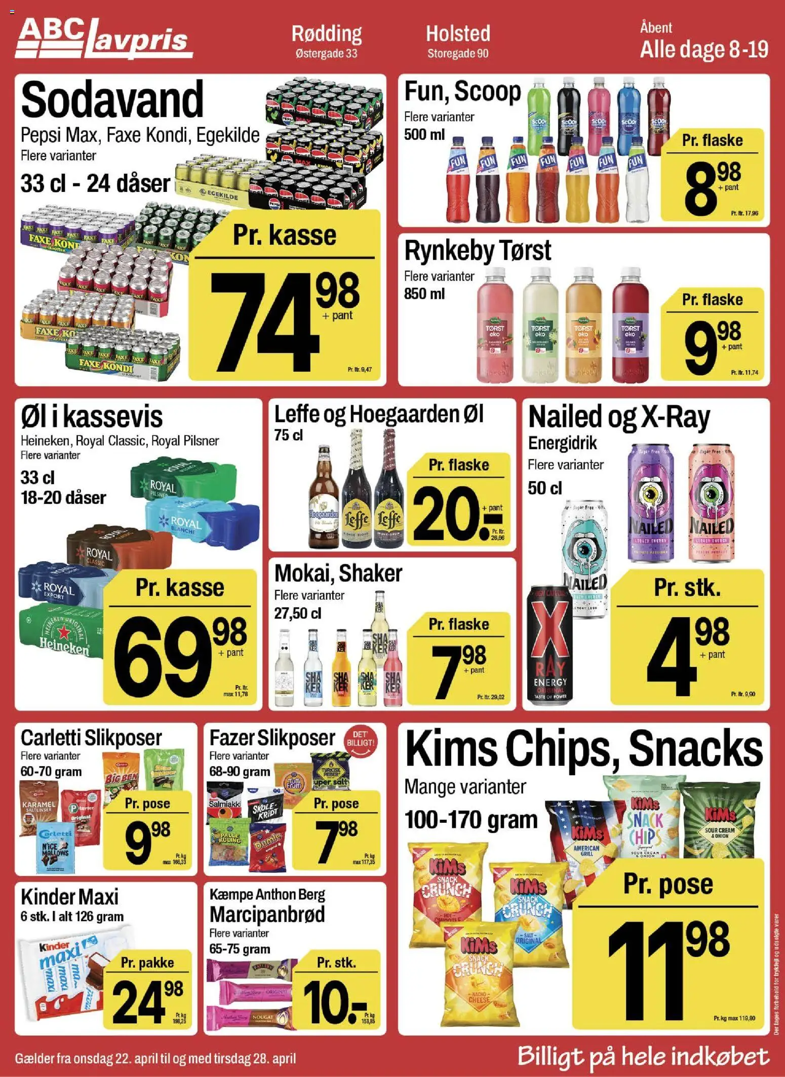 Abc Lavpris tilbudsavis – gyldig fra 22.04.2026 | Side: 9 | Produkter: Sodavand, Salt, Faxe Kondi, Grill