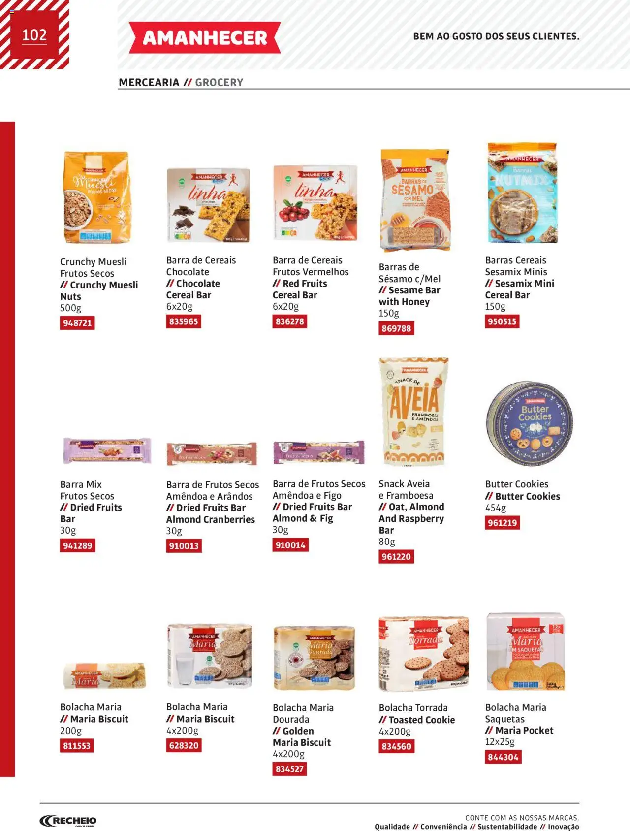 Recheio AS NOSSAS MARCAS │ válido de 19.12.2023 | Página: 102 | Produtos: Aveia, Dourada, Chocolate, Cereais