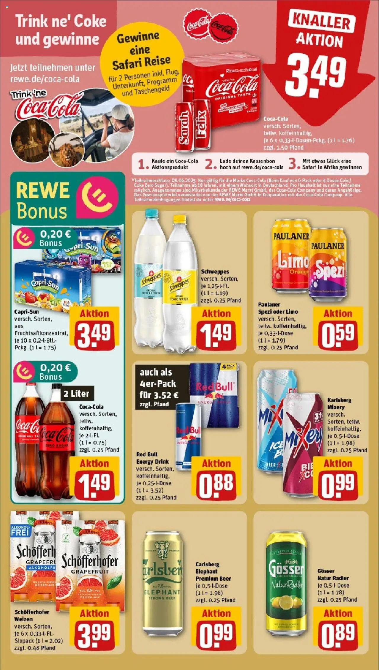 Rewe prospekt Nürnberg	 - gültig ab dem 01.06.2025 | Seite: 16 | Produkte: Red bull, Energy, Paulaner spezi, Mixery