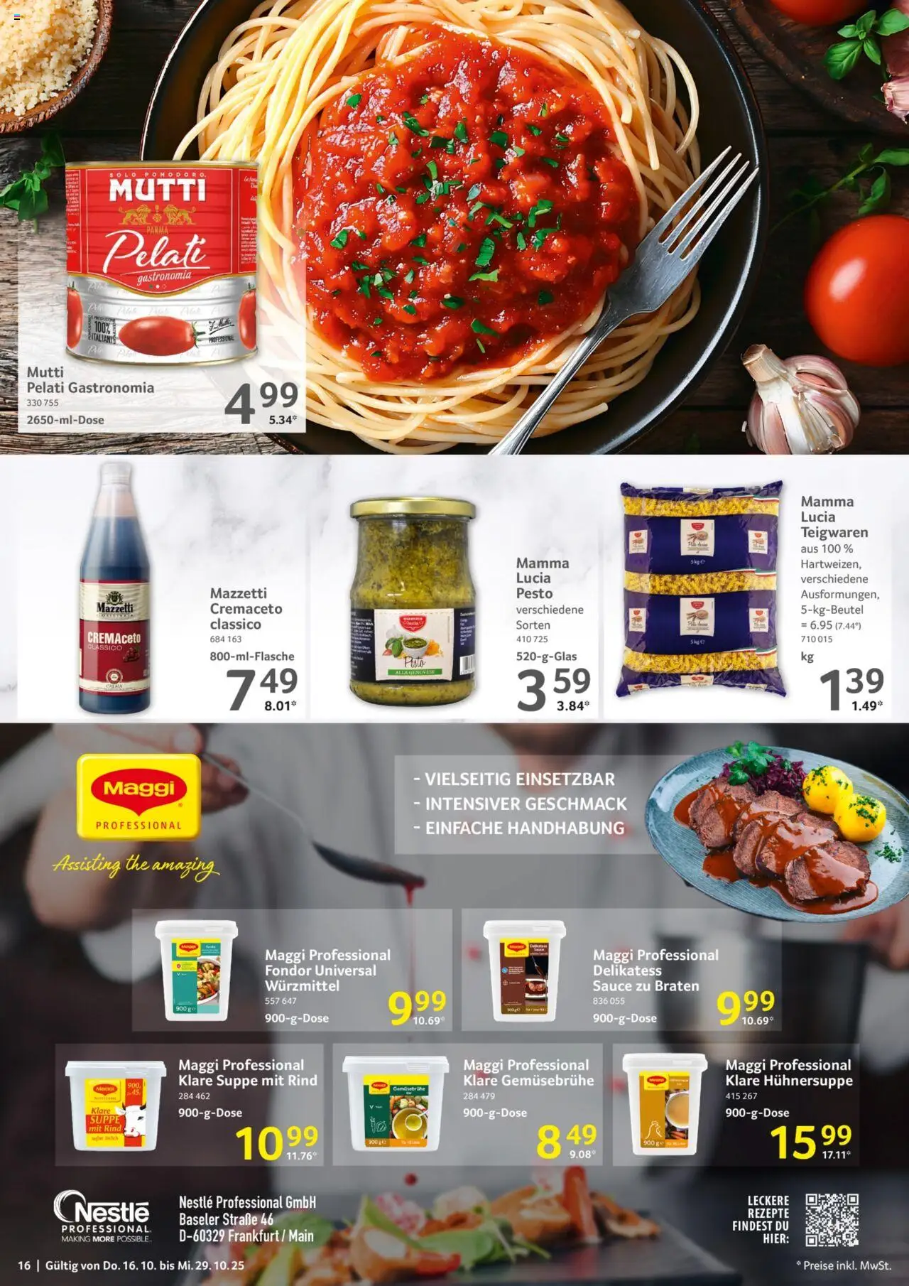 Selgros Gastronomie – gültig ab 16.10.2025 | Seite: 16 | Produkte: Maggi