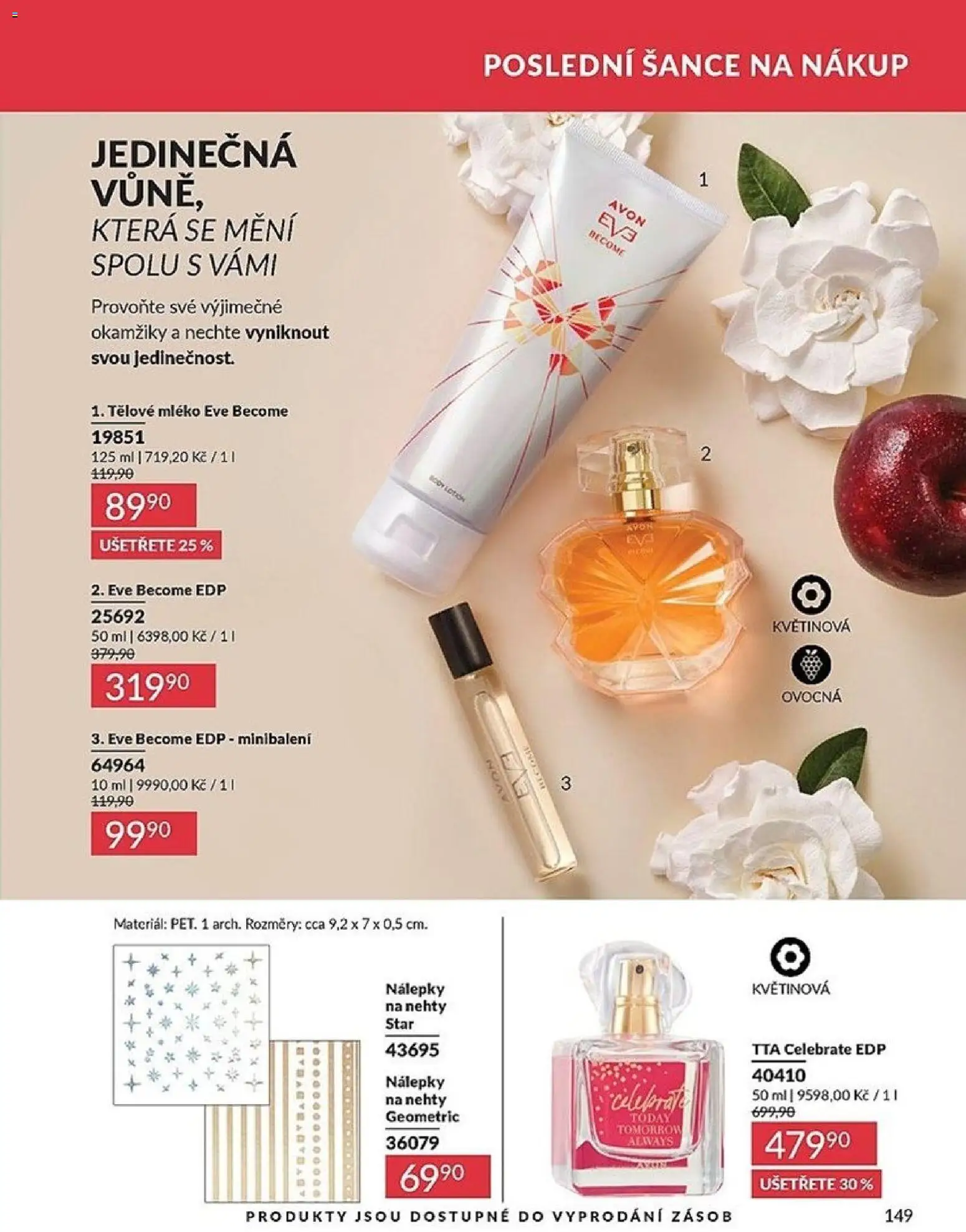 Avon katalog 2/2026 od 01.02.2026 | Strana: 149 | Produkty: Tělové mléko, Mléko, Nálepky, Nehty