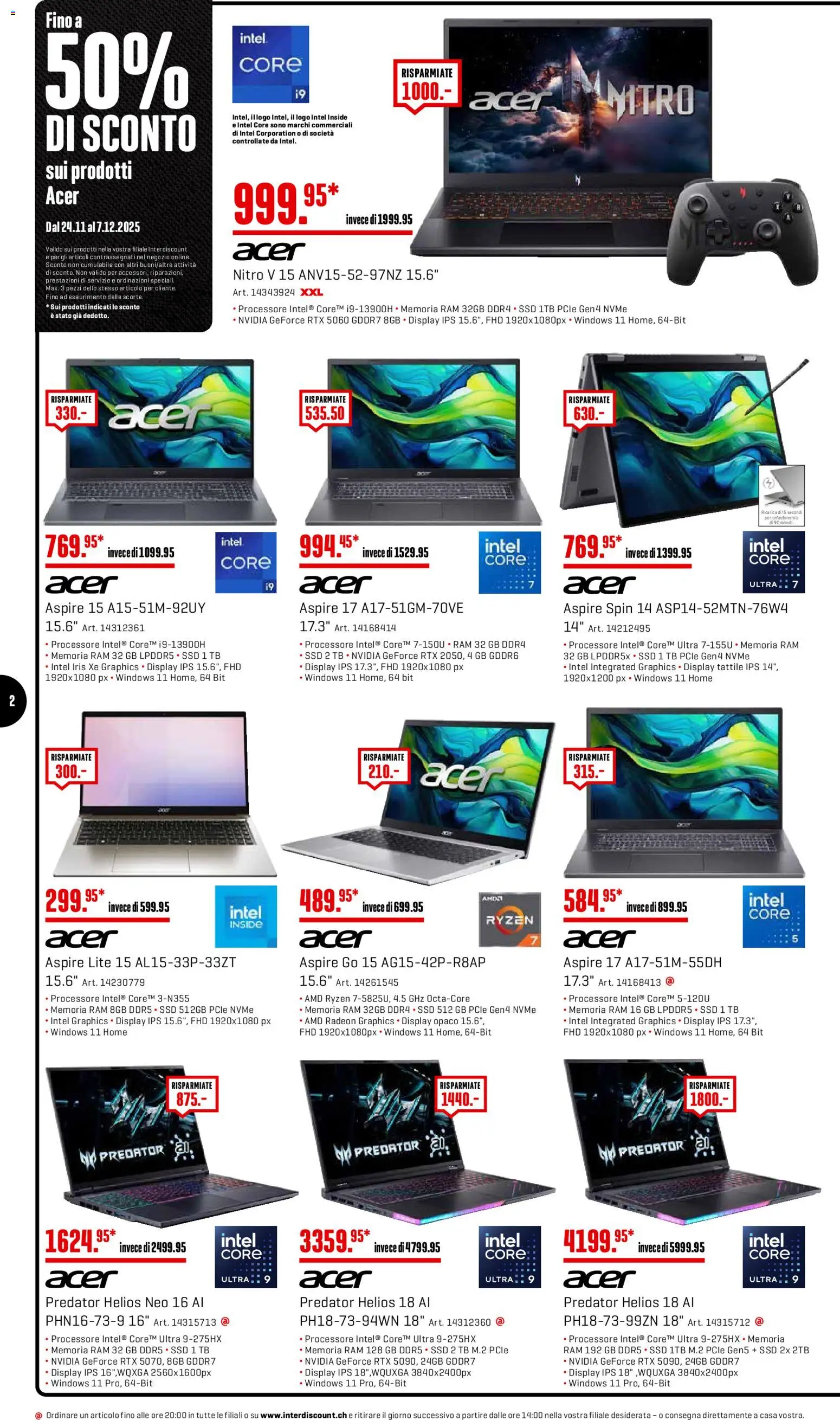 Interdiscount Black Friday IT – gültig ab 24.11.2025 | Seite: 2 | Produkte: HP