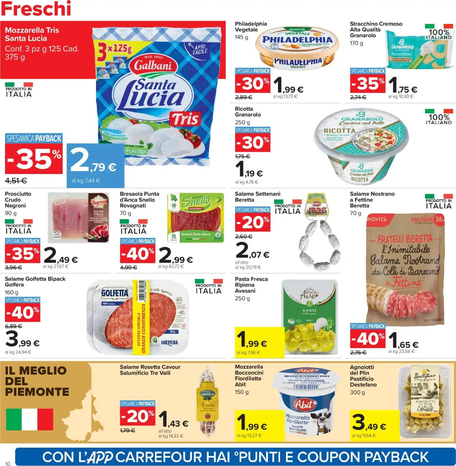 Volantino Carrefour del 07.04.2026 | Pagina: 10 | Prodotti: Salame, Bresaola, Stracchino, Ricotta