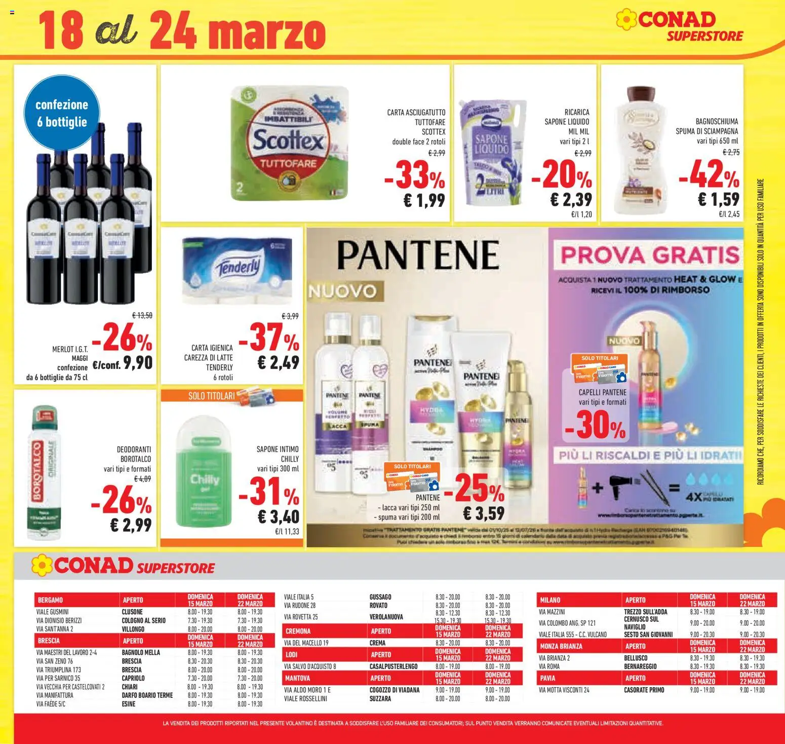 Volantino Conad del 11.03.2026 | Pagina: 51 | Prodotti: Crema, Carta igienica, Sapone, Latte