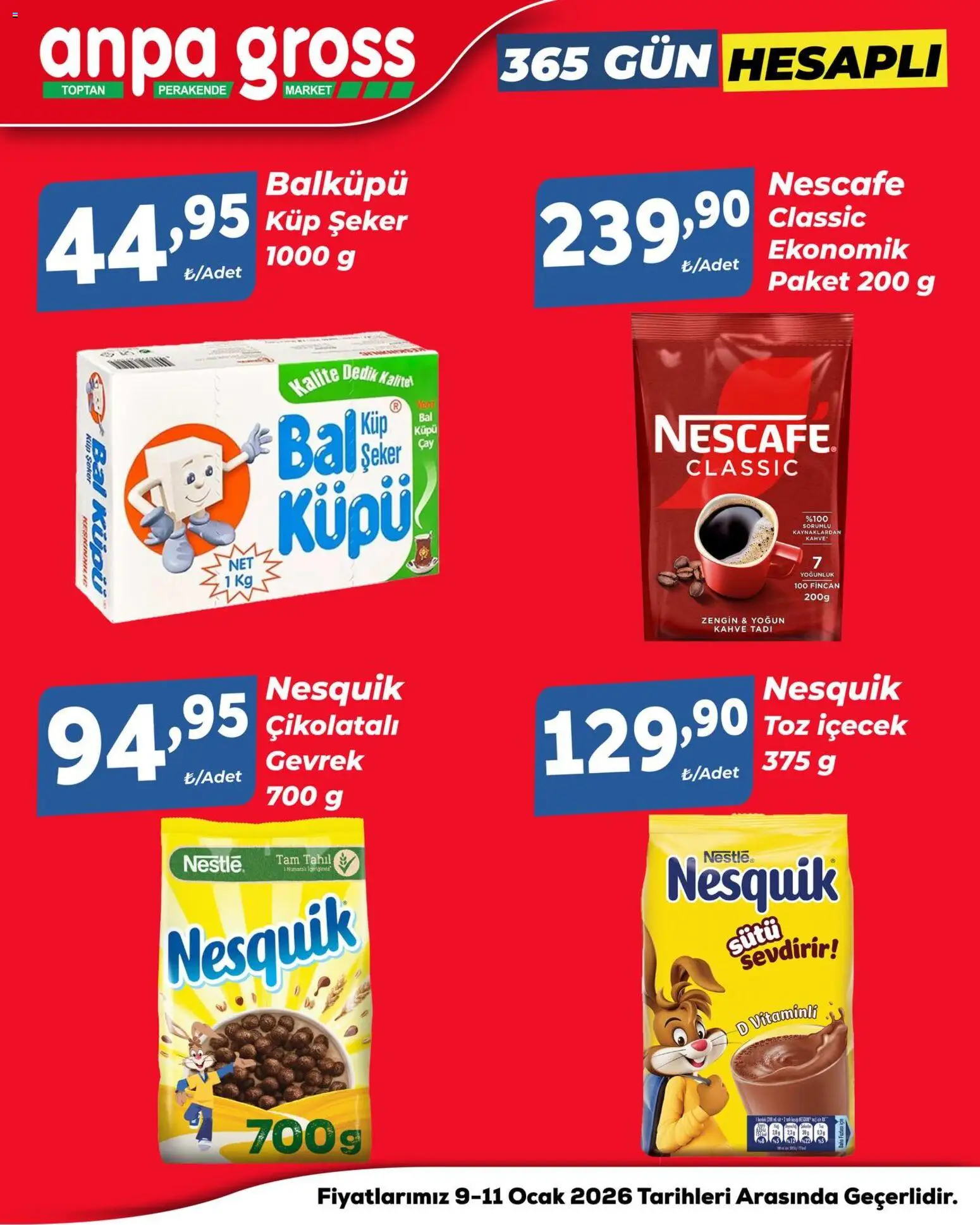 Anpa Gross Hafta Sonu Fırsatları - 09.01.2026 tarihinden itibaren geçerlidir | Sayfa: 4 | Ürünler: Gevrek, Kahve, Şeker, Küp şeker