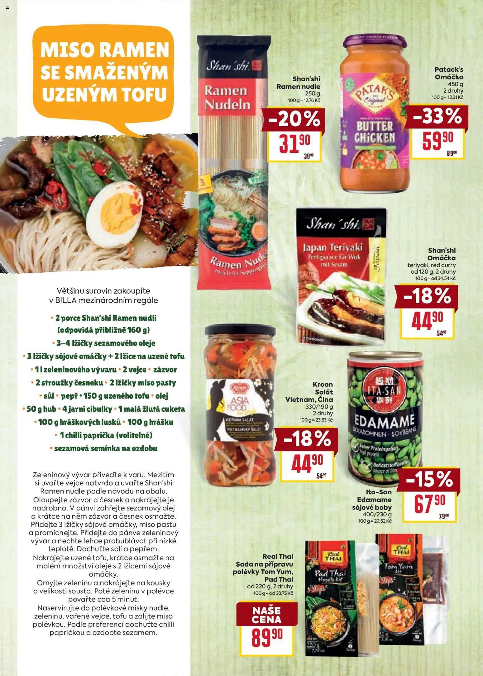 Billa leták - Chutě světa od 21.01.2026 | Strana: 26 | Produkty: Sójové boby, Sezamová semínka, Sezamový olej, Nudle