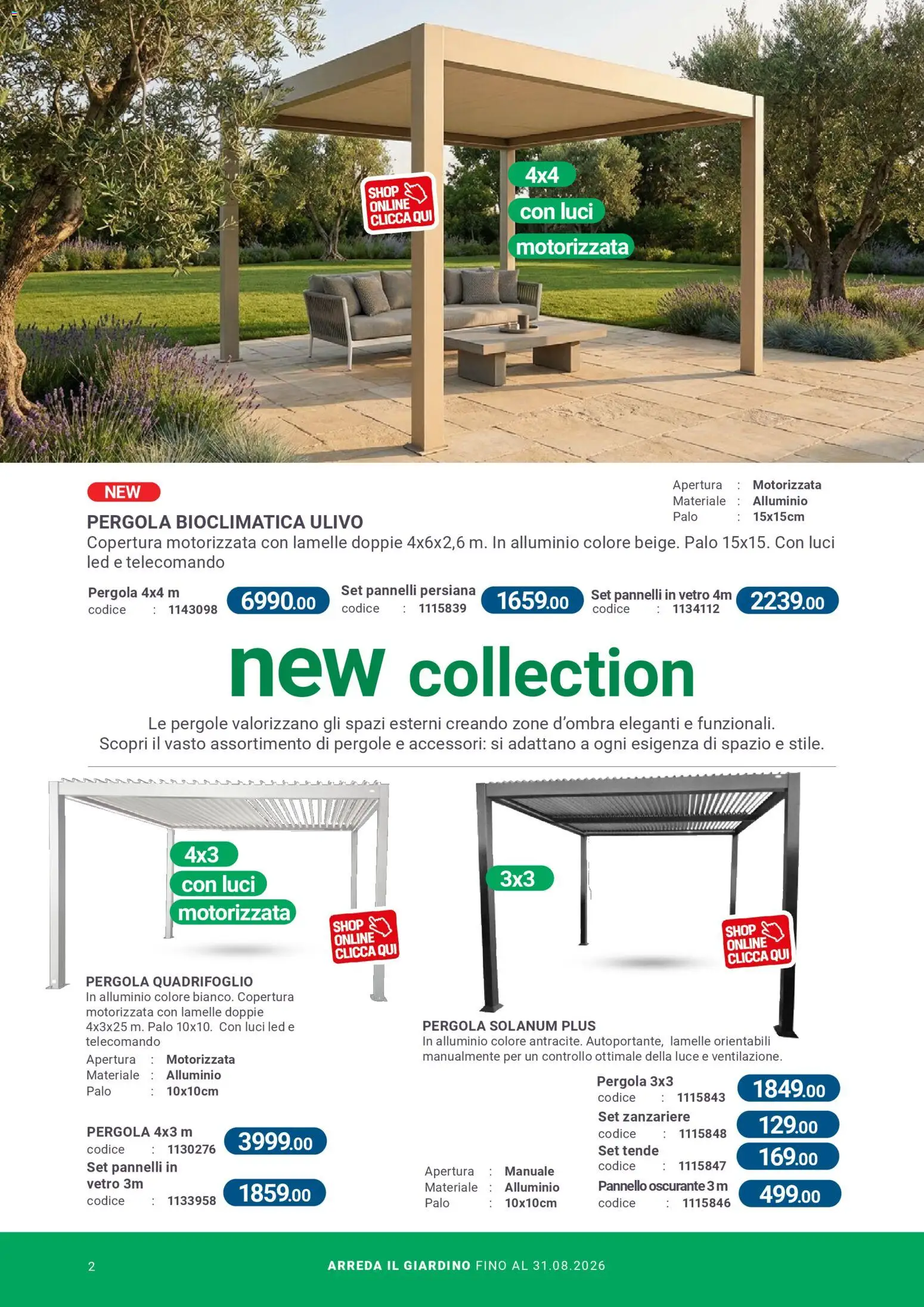 Volantino CFadda del 08.04.2026 | Pagina: 2 | Prodotti: Telecomando, Pergola, Alluminio