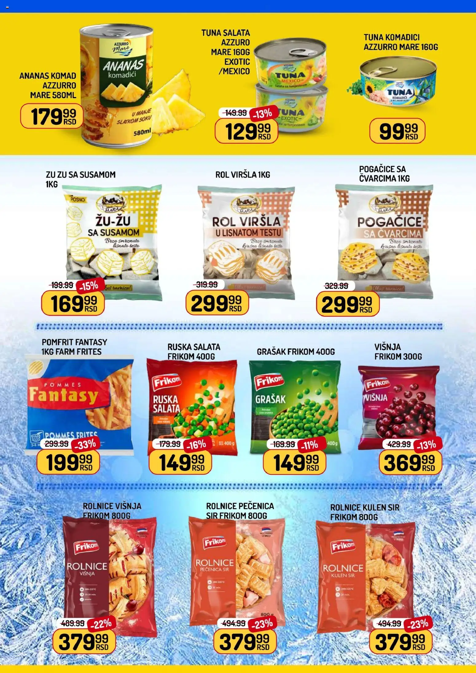 Aman katalog - važi od 13.02.2026 | Strana: 6 | Proizvode: Ruska salata, Višnja, Pomfrit, Pečenica