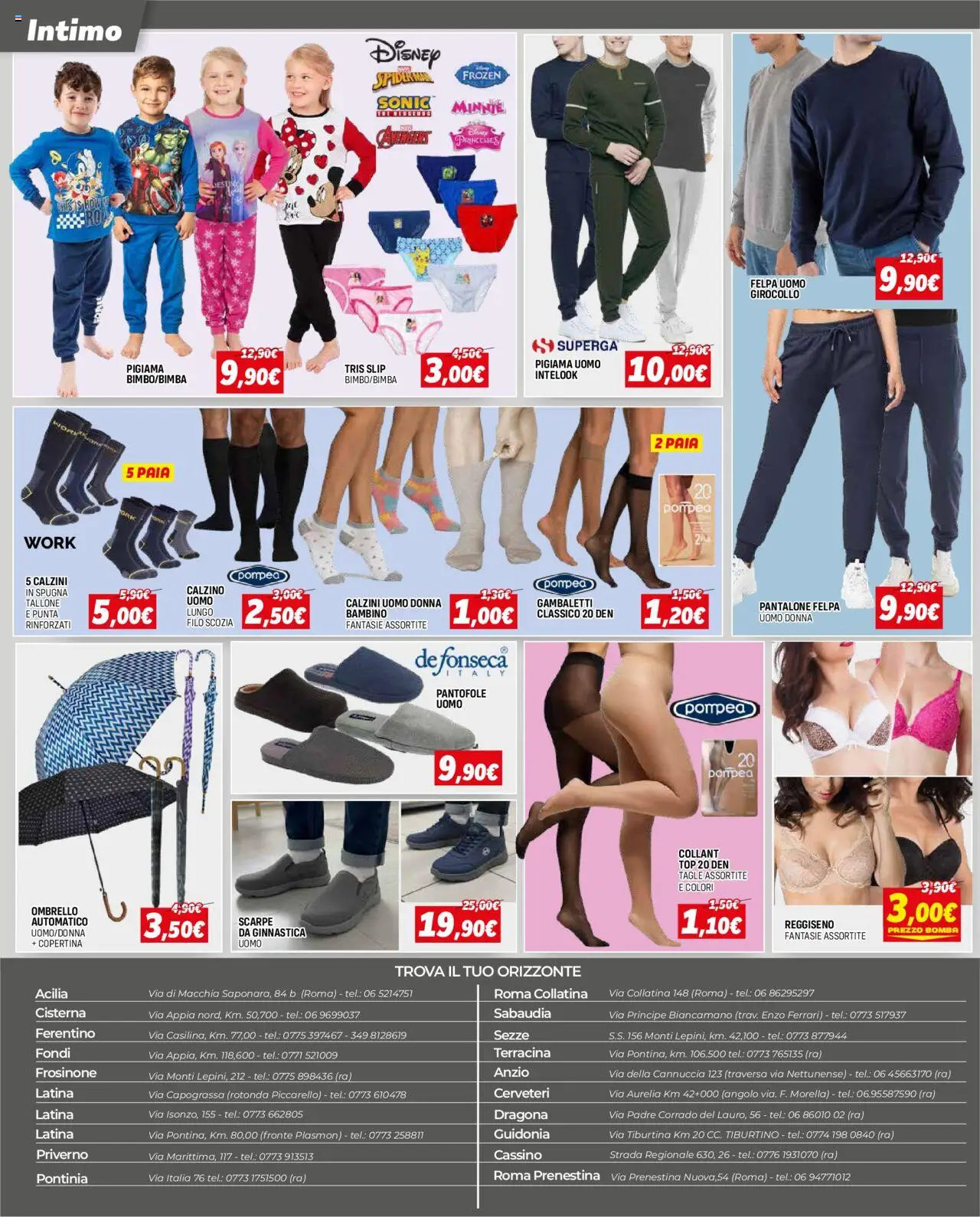 Volantino Orizzonte del 09.10.2025 | Pagina: 16 | Prodotti: Intimo, Reggiseno, Calzini, Collant