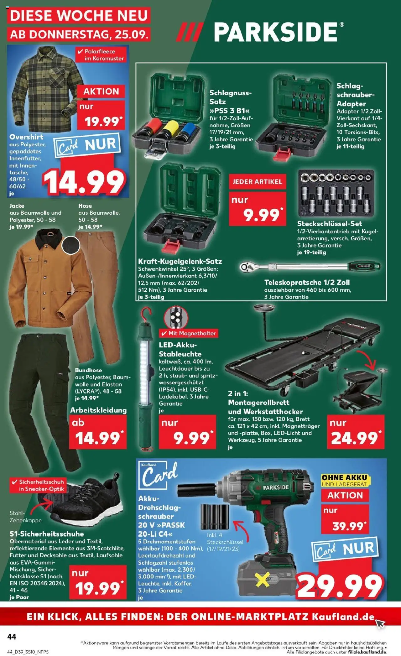 Kaufland prospekt Bad Langensalza	 – gültig ab 28.09.2025 | Seite: 44 | Produkte: Adapter, Jacke, Hose, Ladegerät