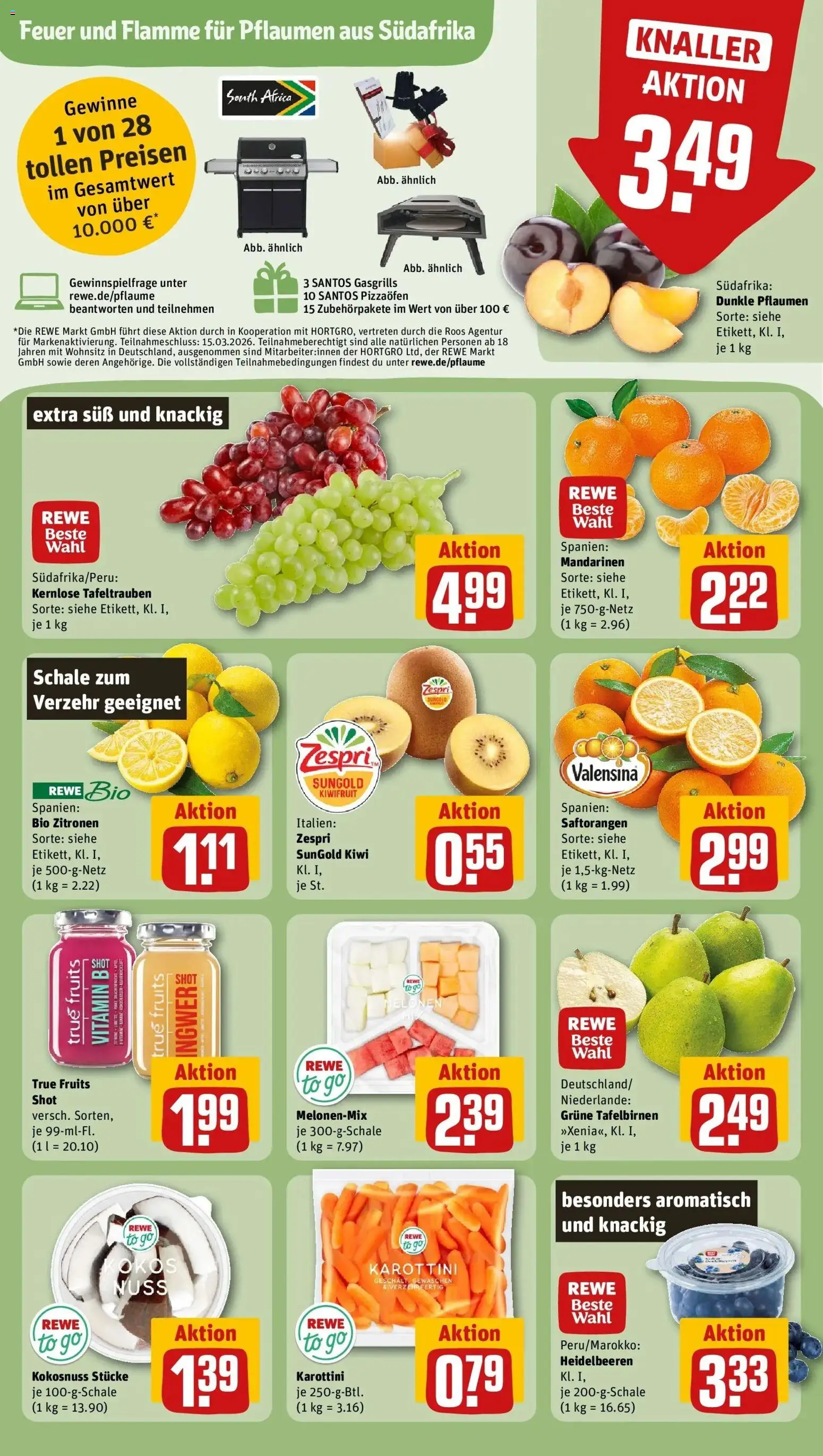 Rewe Prospekt Mönchengladbach	 – gültig ab 01.03.2026 | Seite: 6 | Produkte: Pflaumen, Heidelbeeren, Valensina, Zitronen