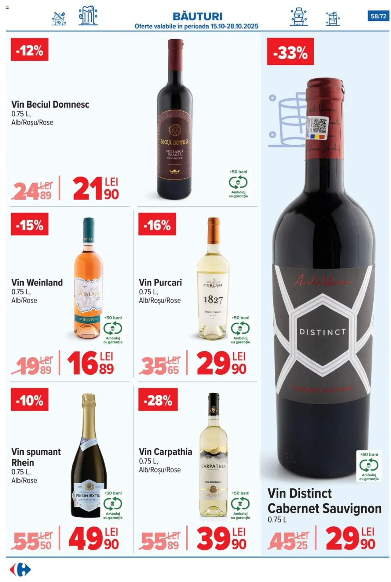Noul catalog Carrefour – valabil de la 15.10.2025 | Pagină: 60 | Produse: Vin