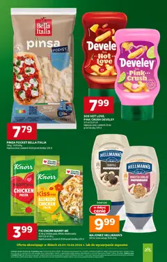 Pogląd oferty "Stokrotka Gazetka" - ważna od 12.02.2026 | Strona: 28 | Produkty: Stokrotka, Pinsa, Majonez, Sos