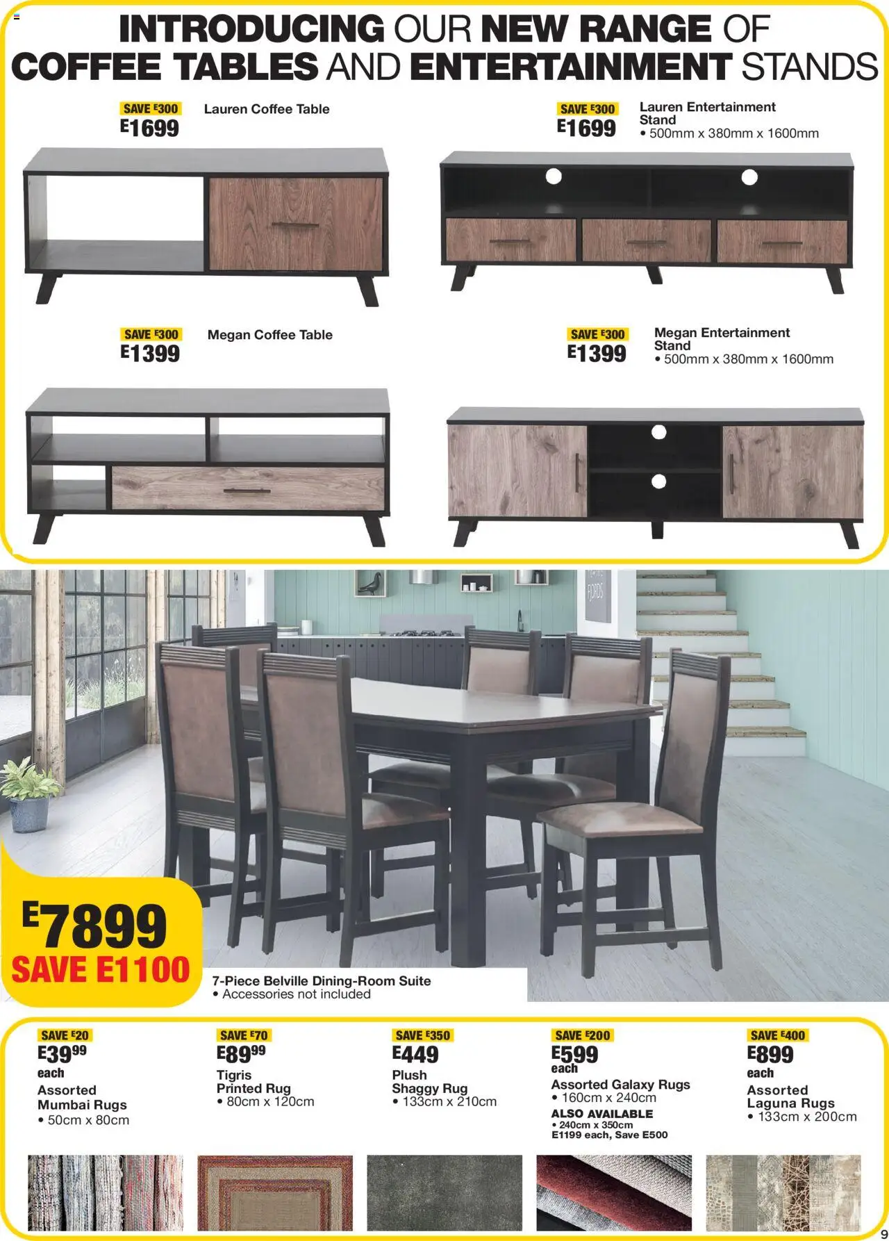 New OK Furniture catalogue – valid from 17.09.2025 | Page: 9 | Products: Rug, Coffee table, Table, Coffee