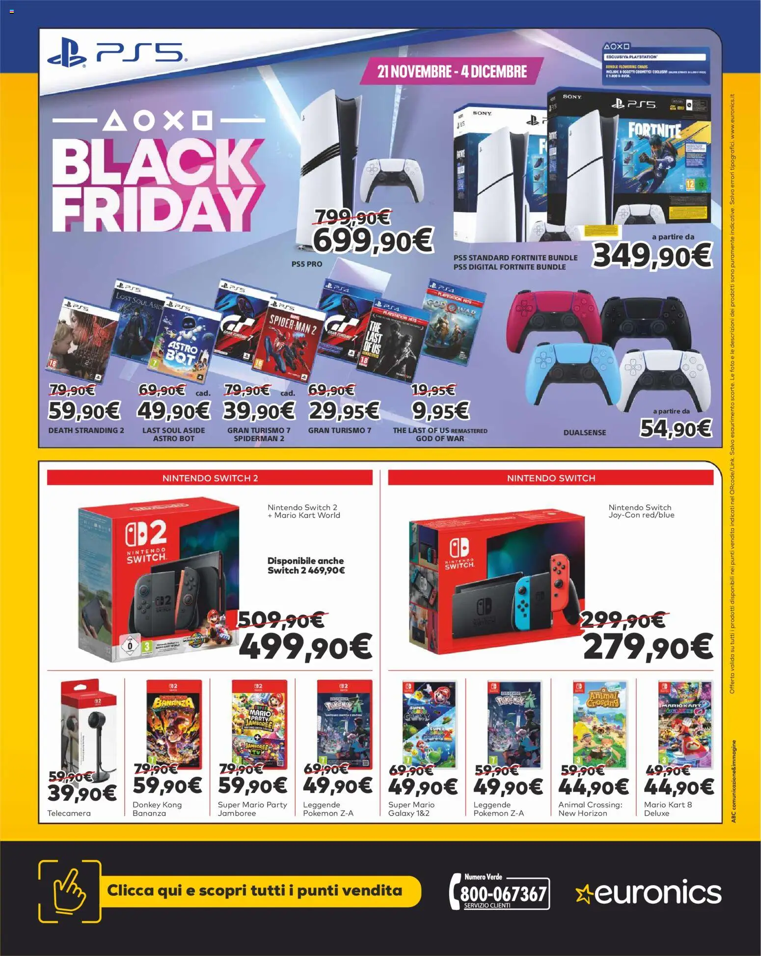 Volantino Euronics del 26.11.2025 | Pagina: 20 | Prodotti: The, Playstation