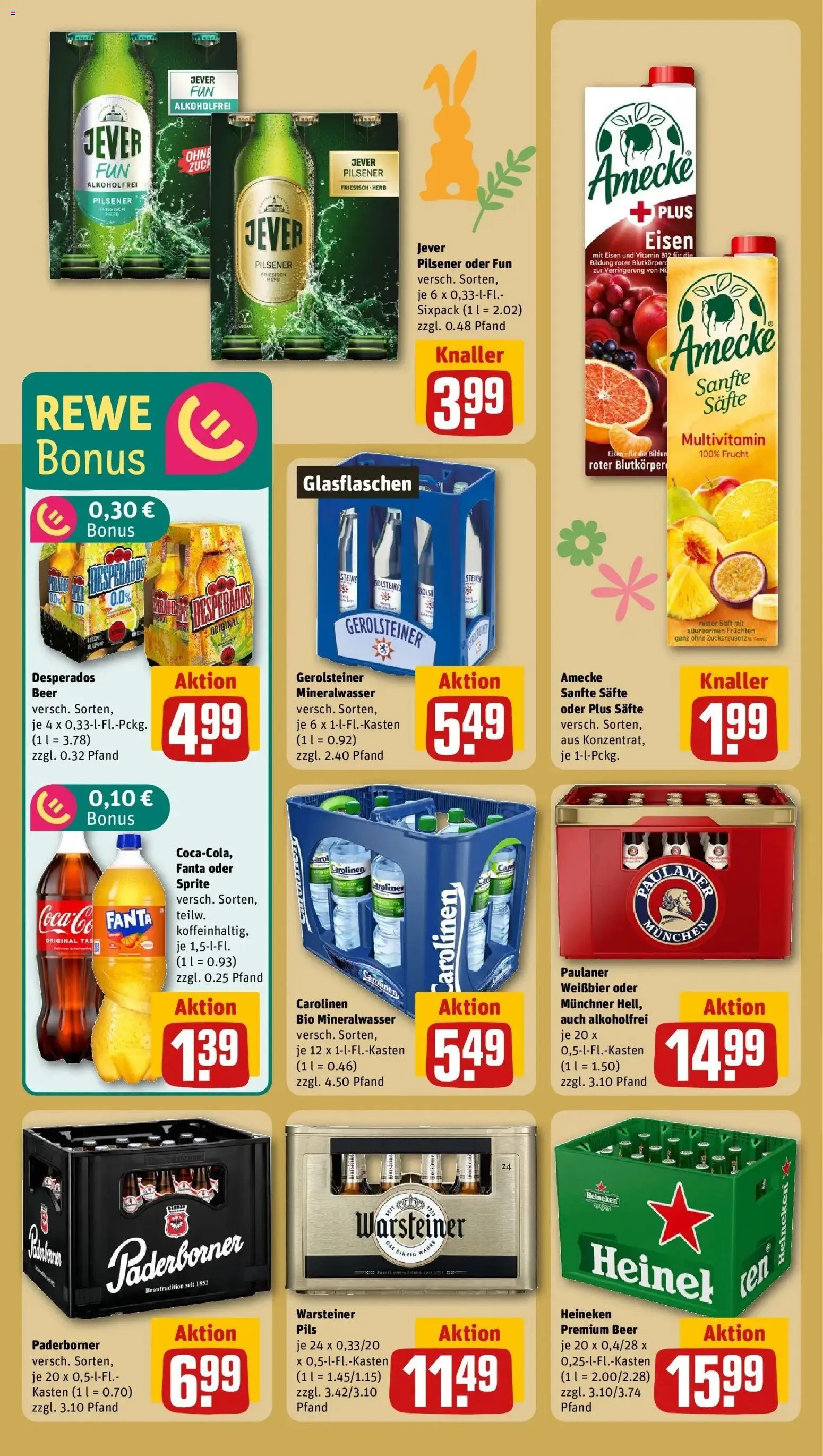 Rewe Prospekt Oerlinghausen	 – gültig ab 15.03.2026 | Seite: 20 | Produkte: Weißbier, Mineralwasser, Paulaner, Gerolsteiner