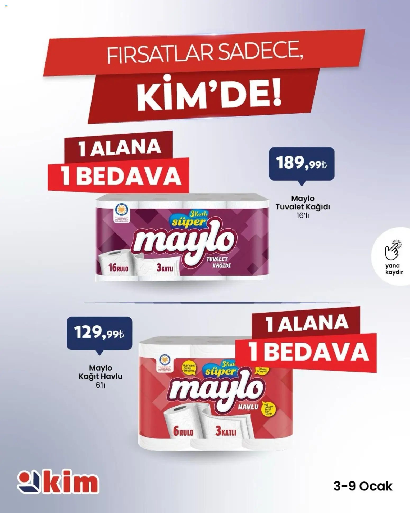 Kim Market İndirim - 03.01.2026 tarihinden itibaren geçerlidir | Sayfa: 8 | Ürünler: Tuvalet, Kağıt havlu, Tuvalet kağıdı, Ocak