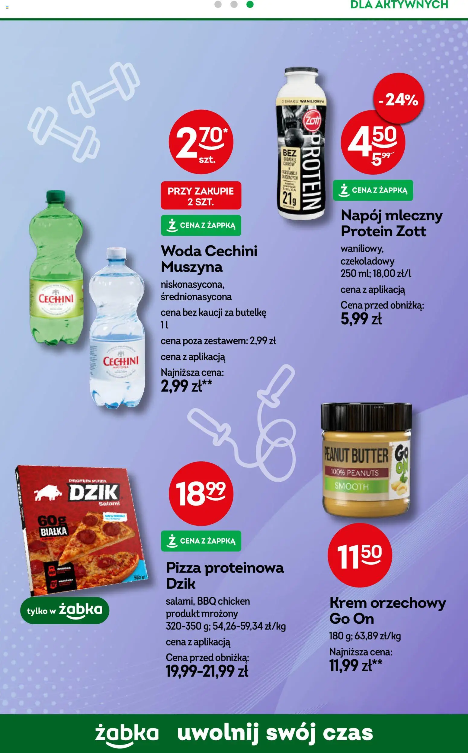 Żabka gazetka od 22.04.2026 | Strona: 87 | Produkty: Krem orzechowy, Salami, Pizza, Woda
