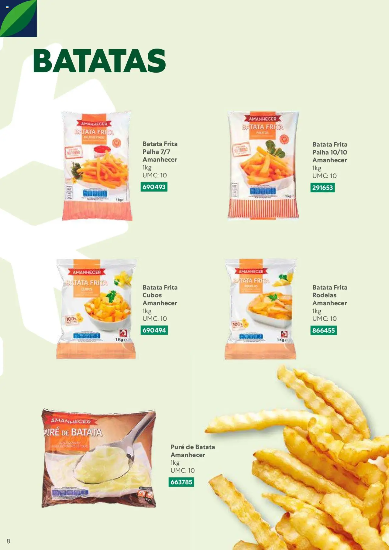 Recheio Congelados │ válido de 01.02.2024 | Página: 8 | Produtos: Batata, Forno, Batata frita