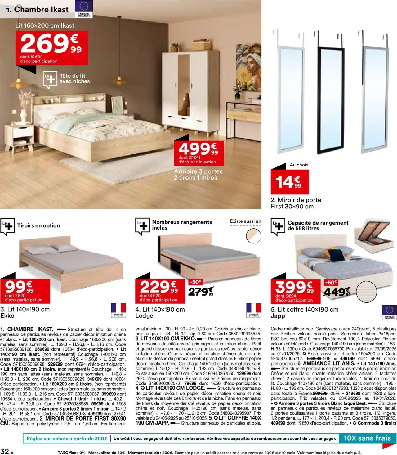 {H1} | Page: 32 | Produits: Porte, Matelas, Commode, Laque