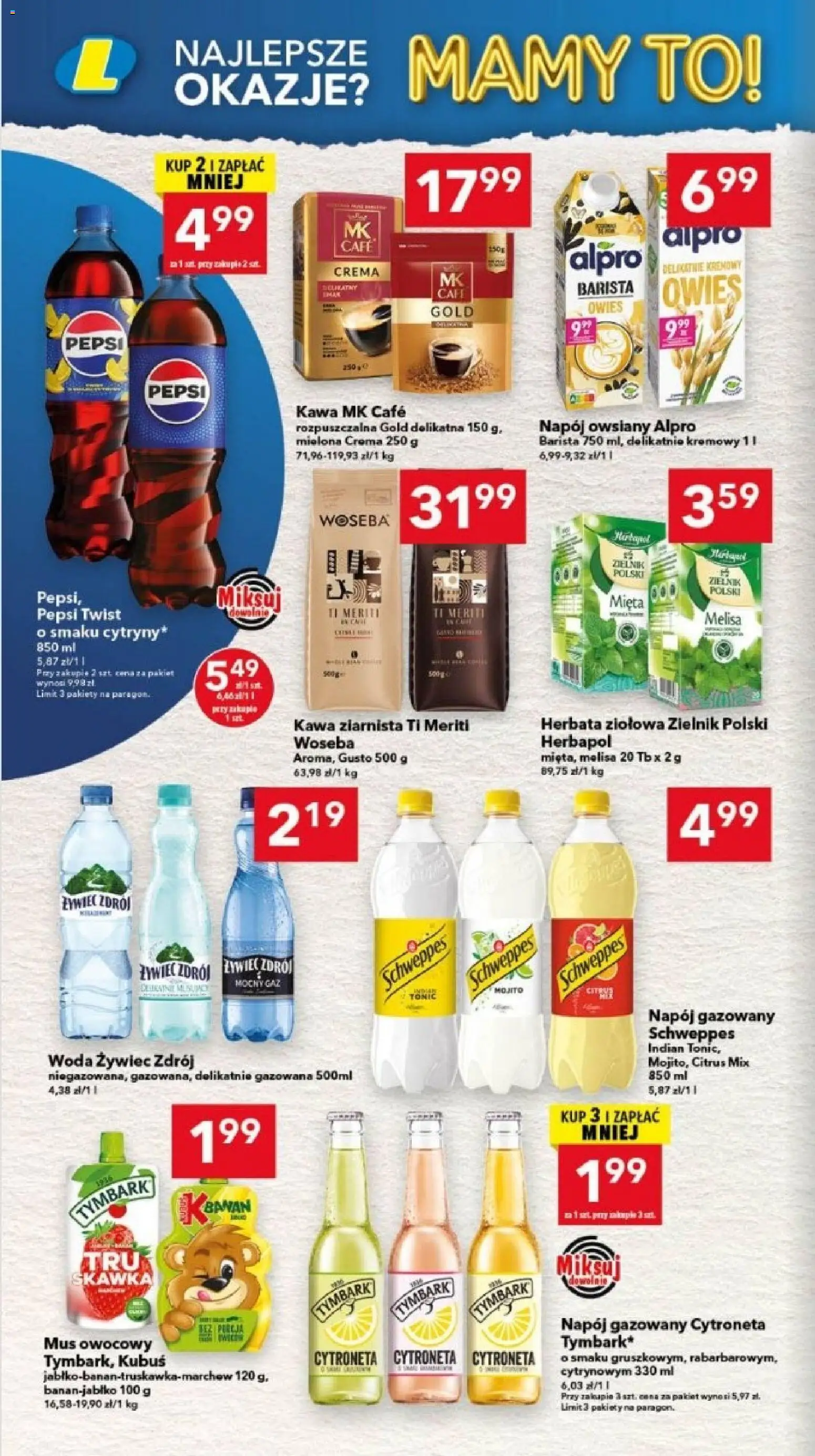 Lewiatan gazetka - Legnica od 09.04.2026 | Strona: 6 | Produkty: Napój owsiany, Pepsi, Herbata, Woda