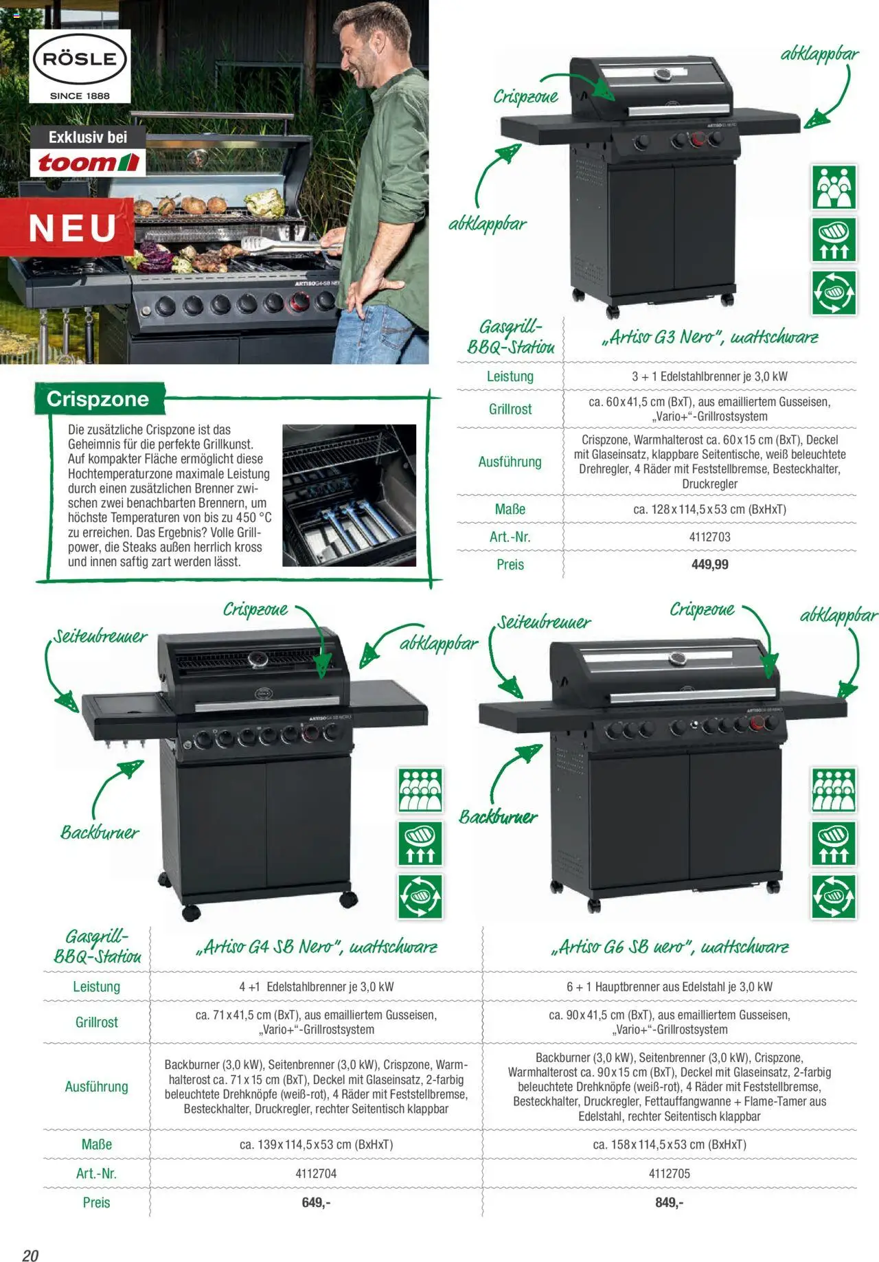 Toom Baumarkt Grills & Zubehör 2025 - gültig ab dem 19.02.2025 | Seite: 20 | Produkte: Grill