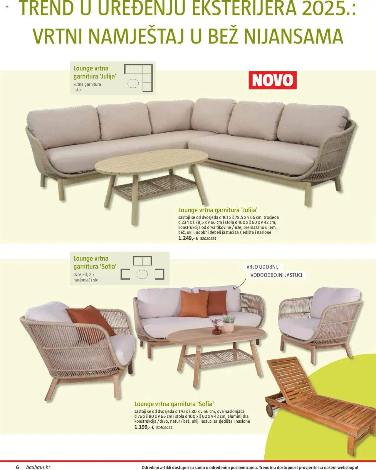 Bauhaus katalog | vrijedi od 06.10.2025 | Stranica: 6 | Proizvodi: Stol, Vrtni namještaj, Vrtna garnitura, Kutna garnitura