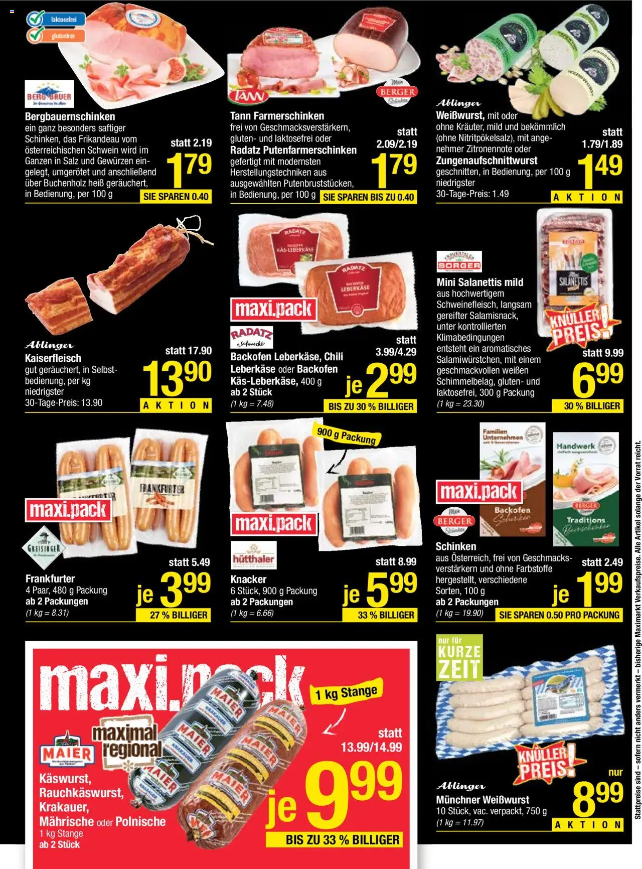Maximarkt Flugblatt gültig ab 13.10.2025 | Seite: 5 | Produkte: Salz, Chili, Schinken