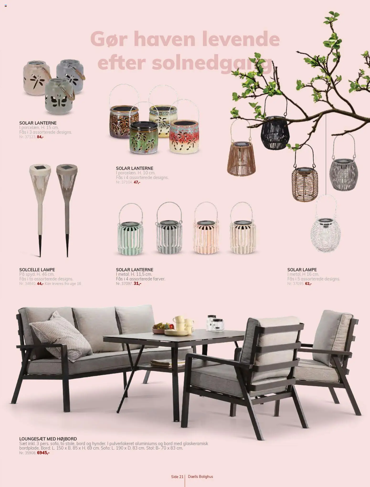 Daells Bolighus tilbudsavis – gyldig fra 18.03.2026 | Side: 21 | Produkter: Sofa, Bord, Lampe, Loungesæt