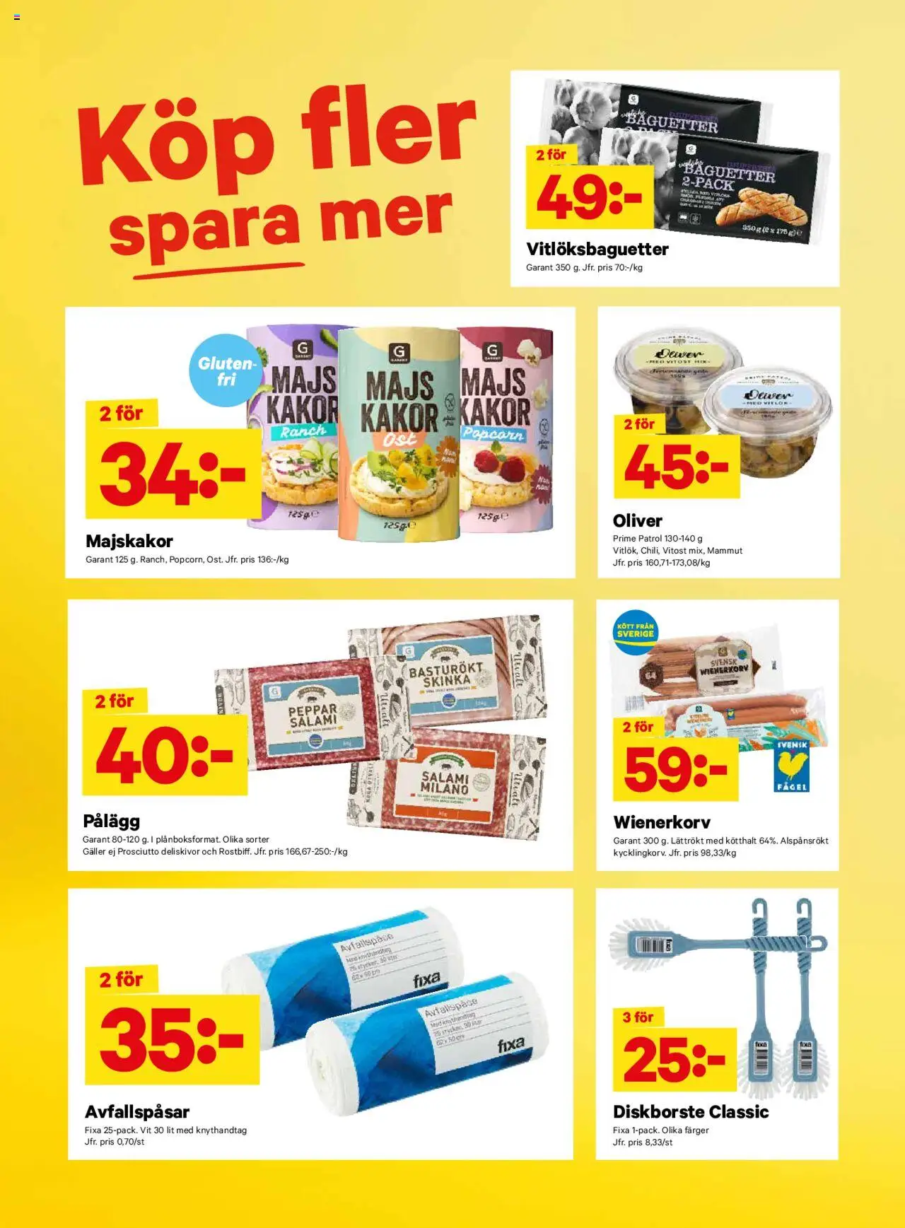 City Gross reklamblad aktuell från 04.08.2025 | Sida: 10 | Produkter: Oliver, Majskakor, Peppar, Salami