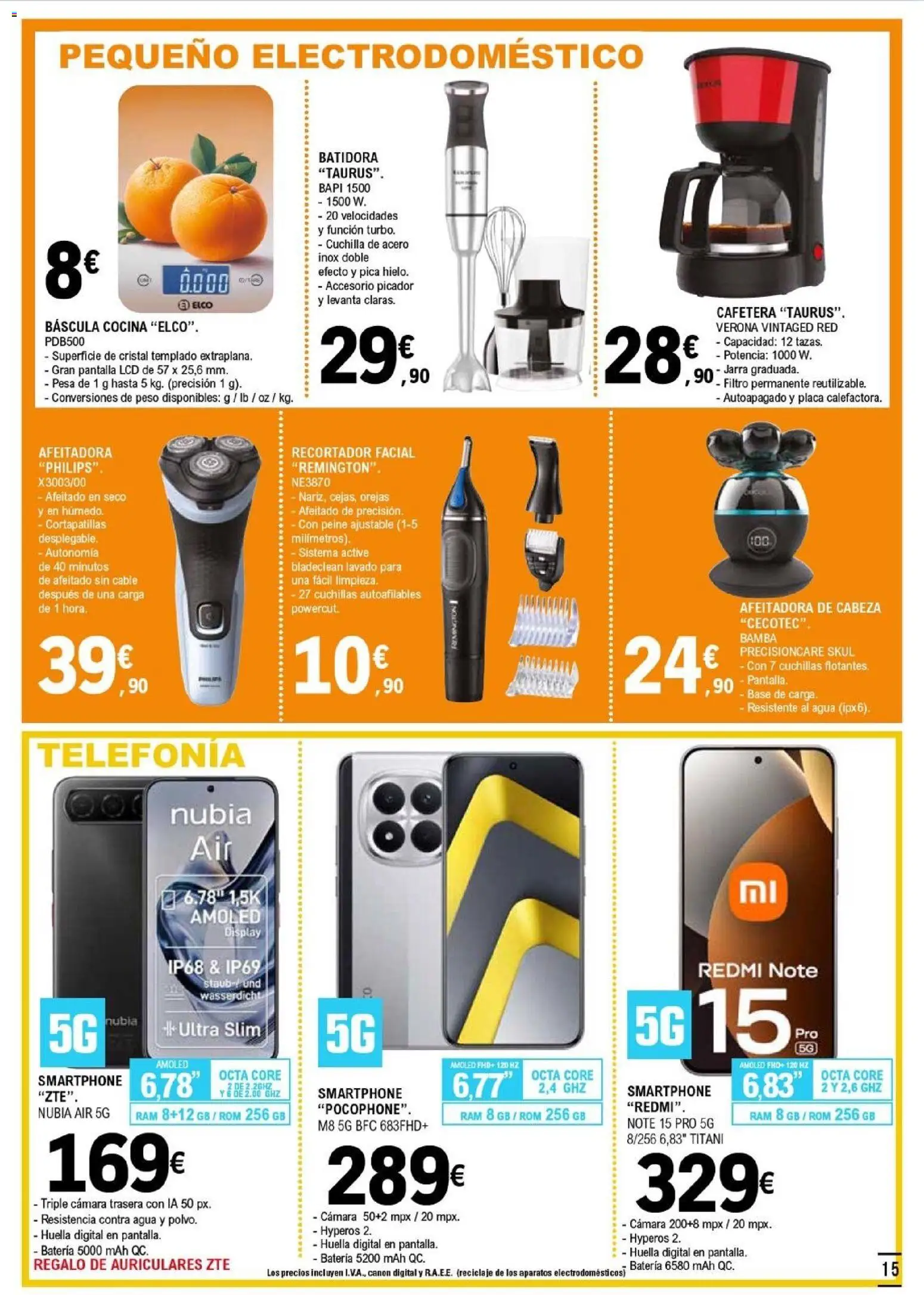 E.Leclerc folleto Salamanca │ válido desde el 04.03.2026 | Página: 15 | Productos: Cable, Peso, Batidora, Batería