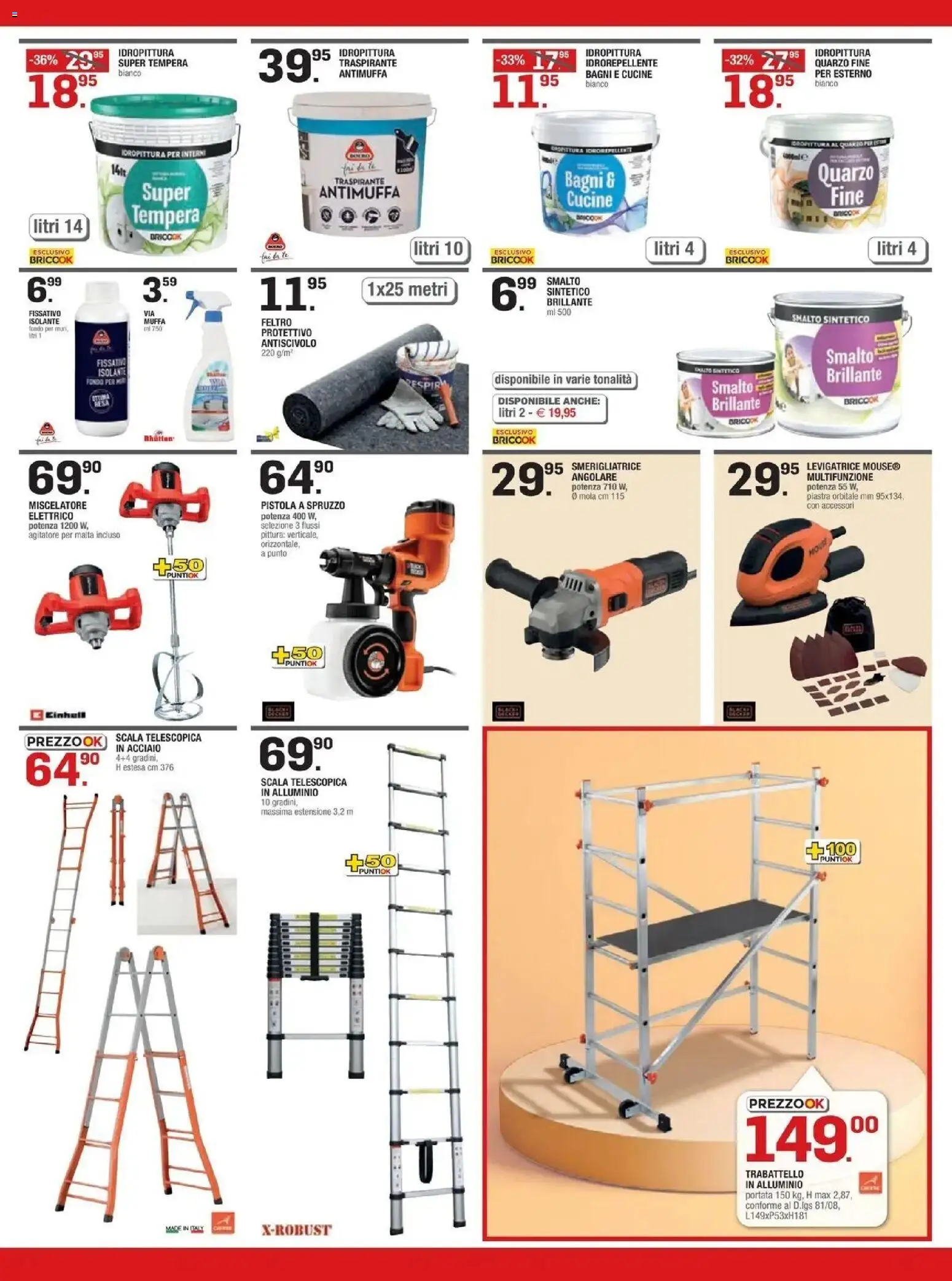 Volantino Brico OK del 04.03.2026 | Pagina: 7 | Prodotti: Cucine, Tè, Scala, Smerigliatrice