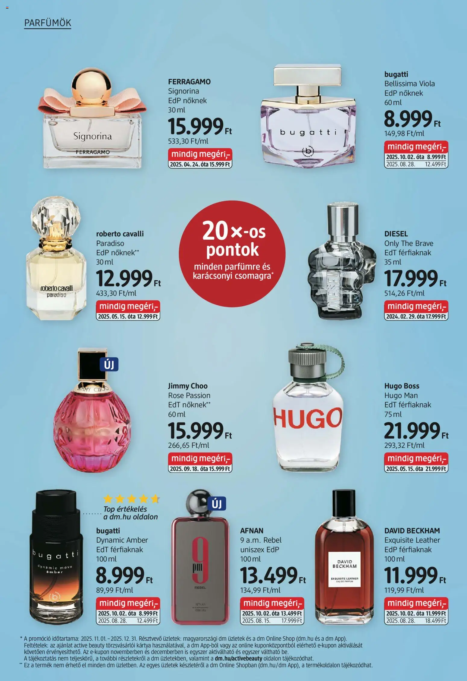 DM Drogerie Markt akciós ujság - amely érvényes a következő dátumtól: 13.11.2025 | Oldal: 4 | Termékek: Parfüm, Parfumok