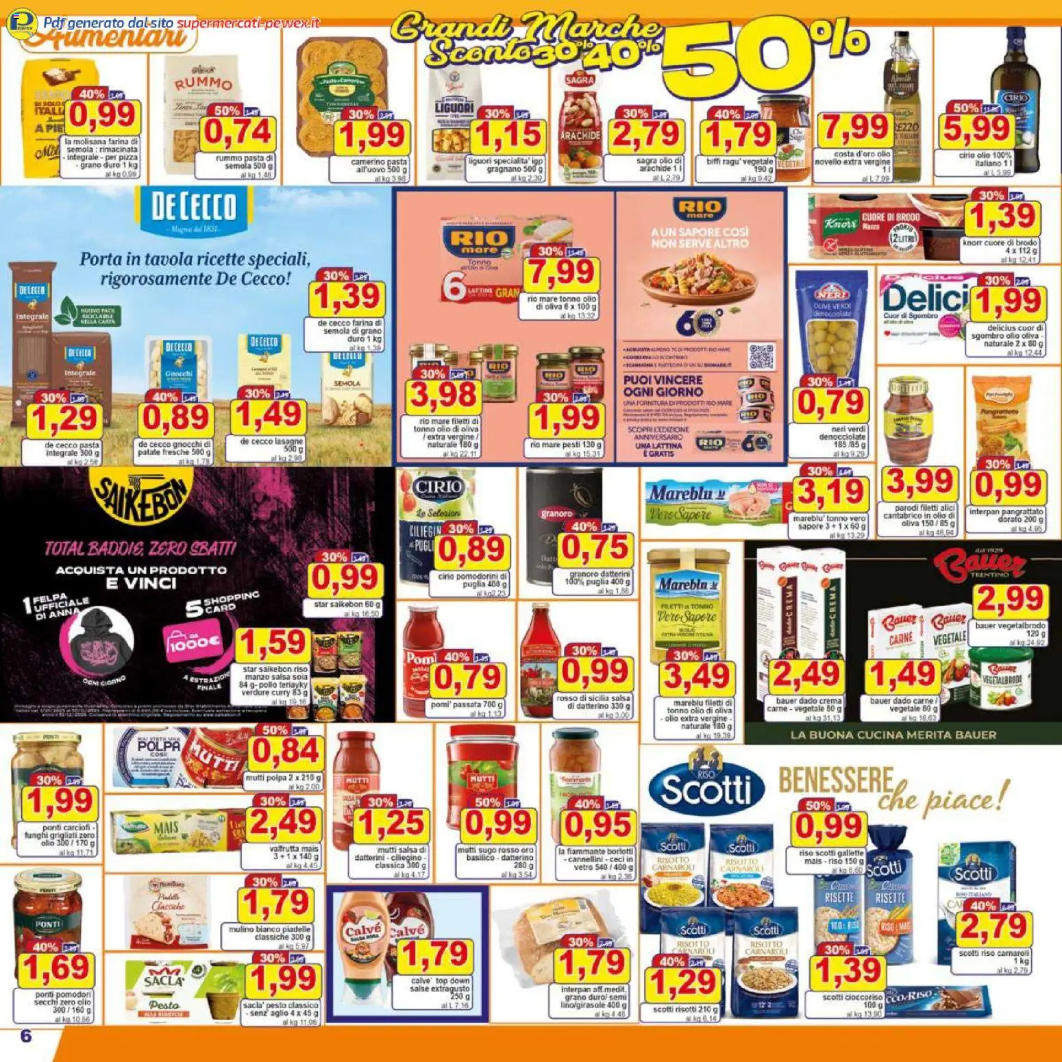 Volantino Pewex del 07.11.2025 | Pagina: 6 | Prodotti: Felpa, Verdure, Gallette, Mutti salsa