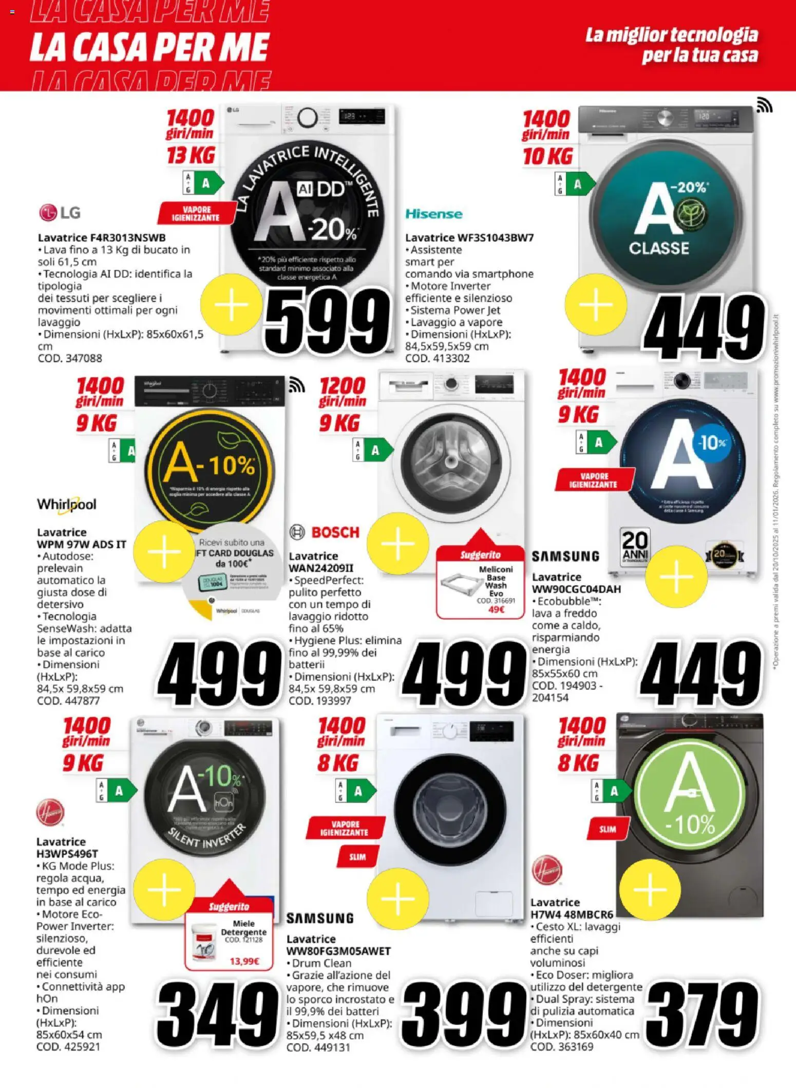 Volantino Media World del 12.11.2025 | Pagina: 2 | Prodotti: Lavatrice, Smartphone, Miele, Samsung