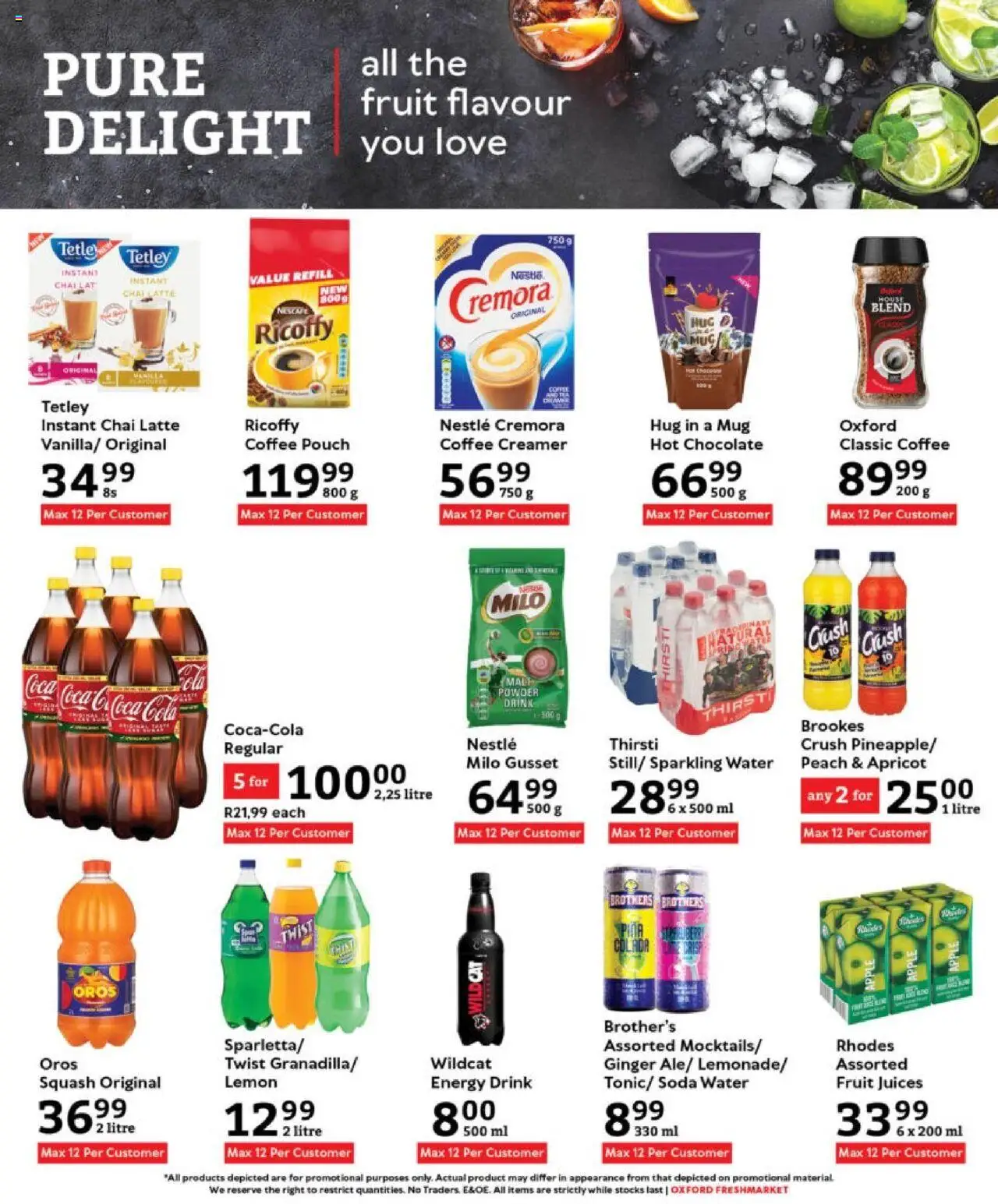 Oxford Freshmarket Specials │ valid from 27.08.2025 | Page: 12 | Products: Creamer, Water, Fruit, Peach