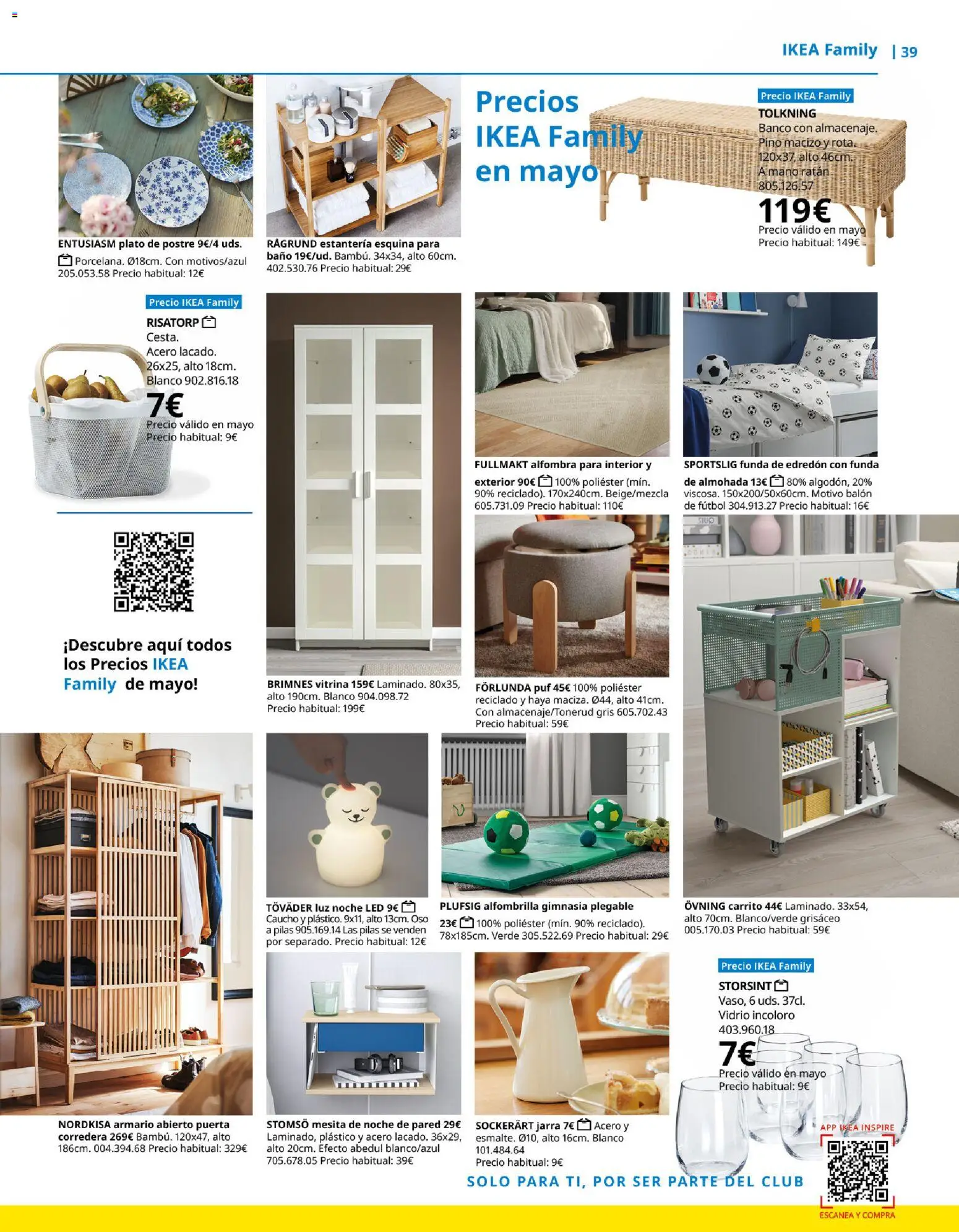 Catálogo IKEA Family │ válido desde el 01.04.2026 | Página: 39 | Productos: Edredón, Funda, Almohada, Almacenaje