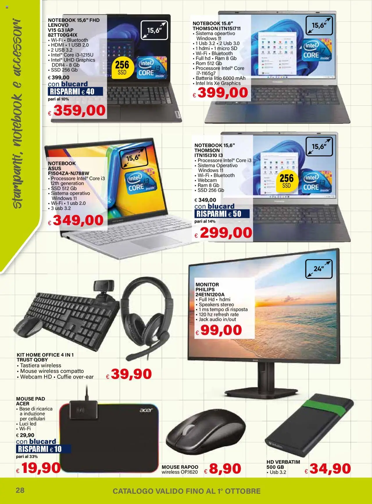 Volantino Il Gigante del 18.08.2025 | Pagina: 28 | Prodotti: Notebook, Mouse, Tastiera, Batteria