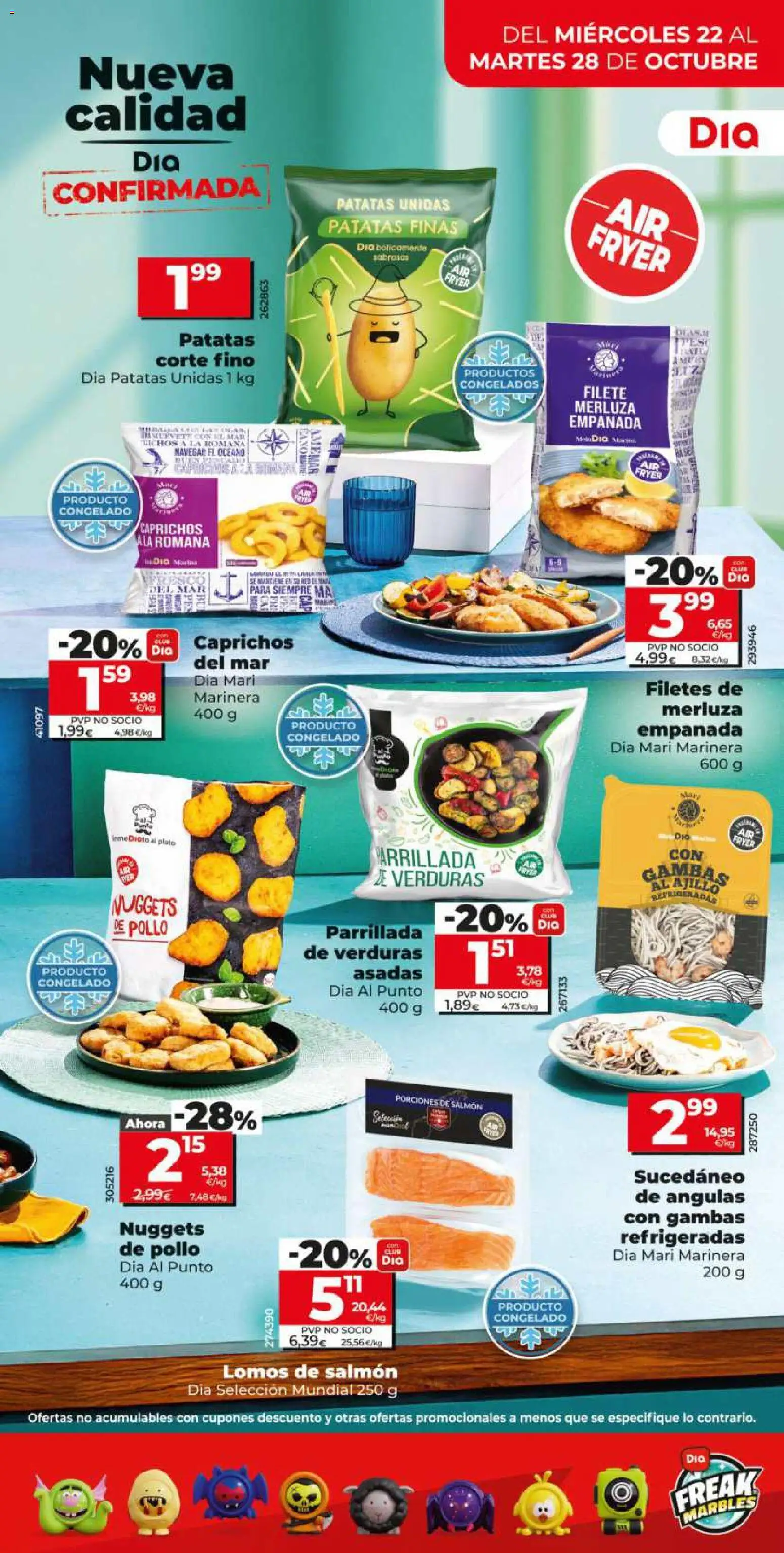 Dia - folleto Market │ válido desde el 22.10.2025 | Página: 3 | Productos: Filetes de merluza, Filete, Nuggets