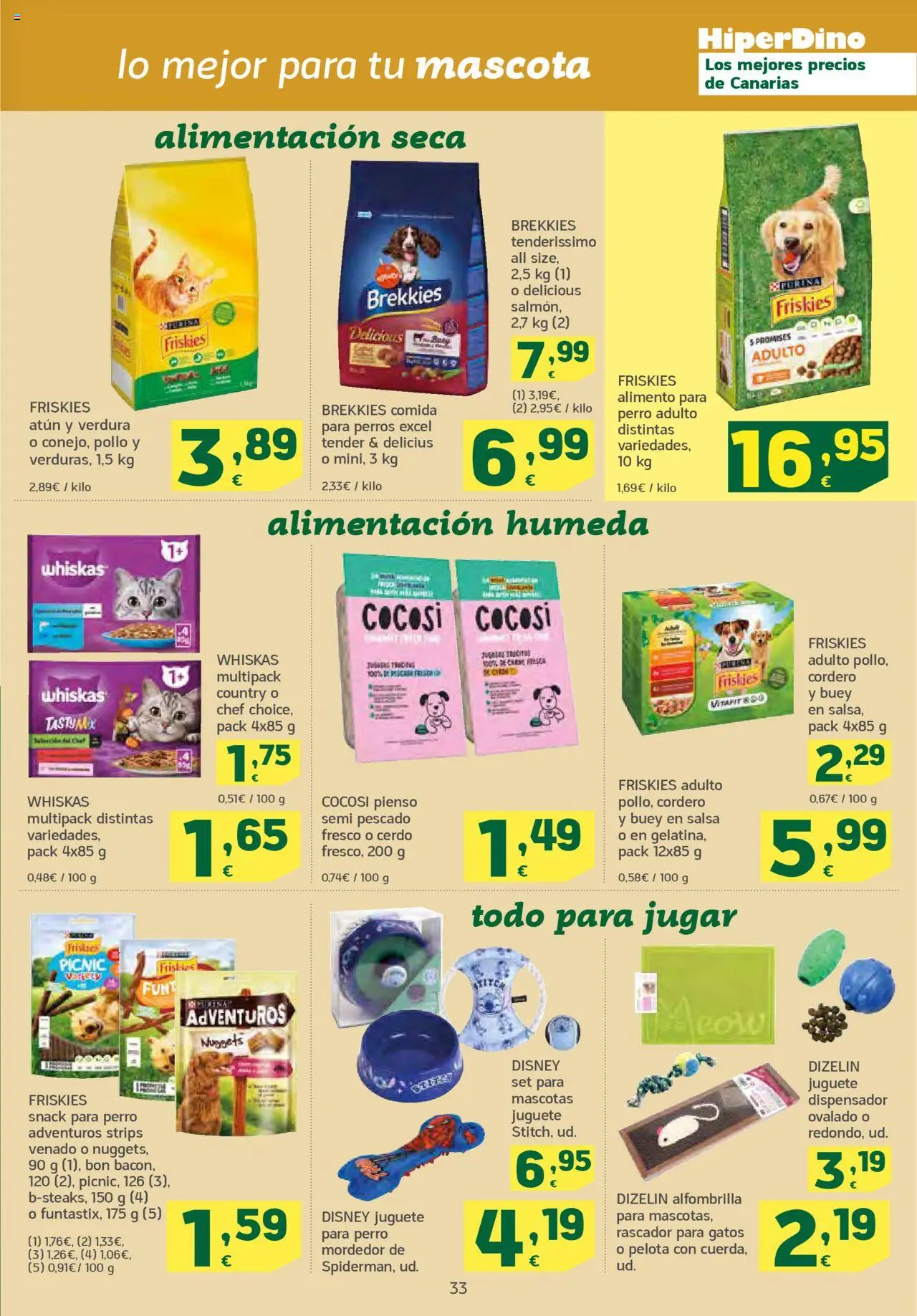 HiperDino folleto │ válido desde el 10.06.2025 | Página: 33 | Productos: Cerdo, Pescado, Dispensador, Nuggets