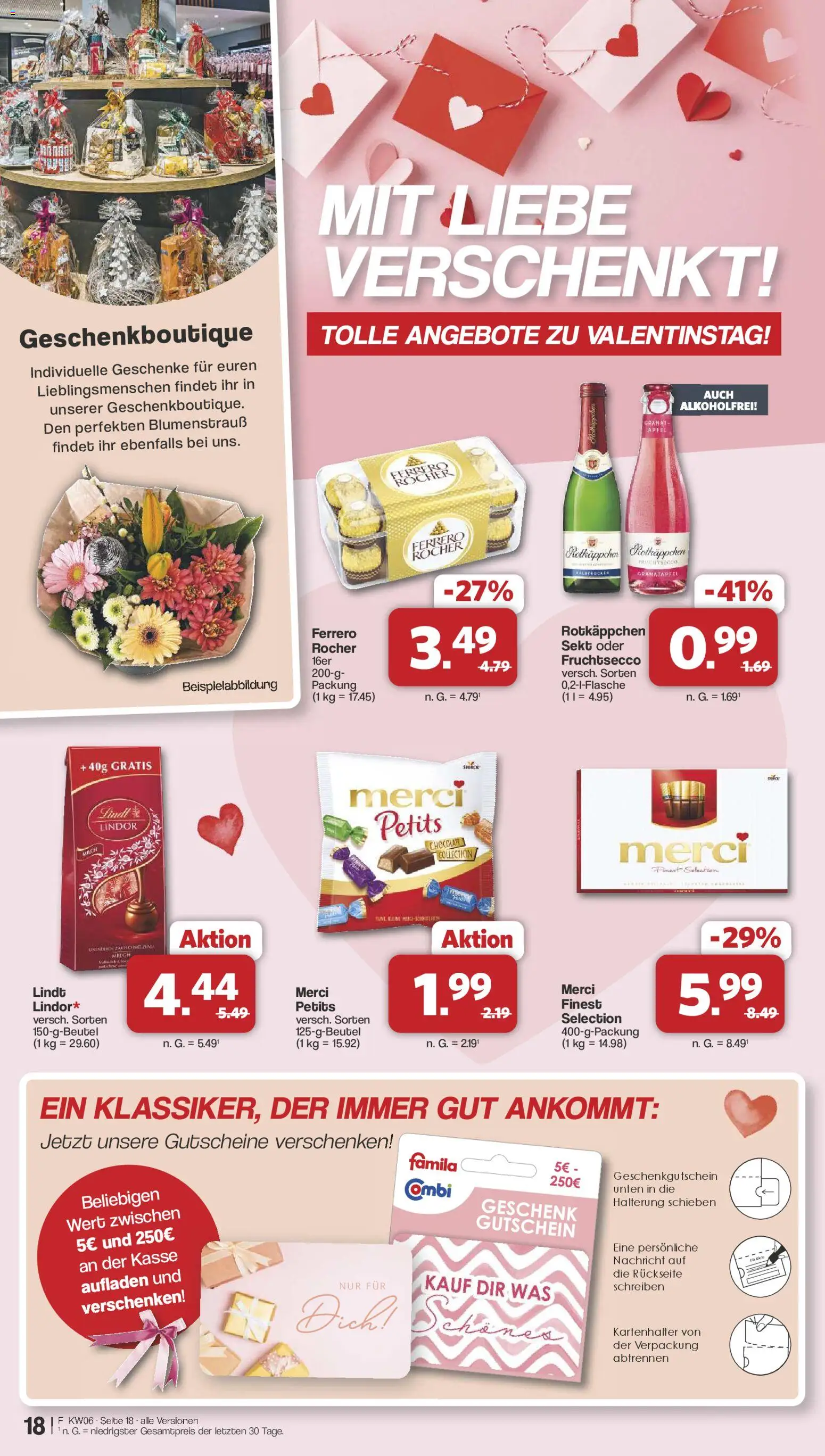 Famila Nordwest Prospekt 	 – gültig ab 02.02.2026 | Seite: 18 | Produkte: Granatapfel, Milch, Sekt, Lindt