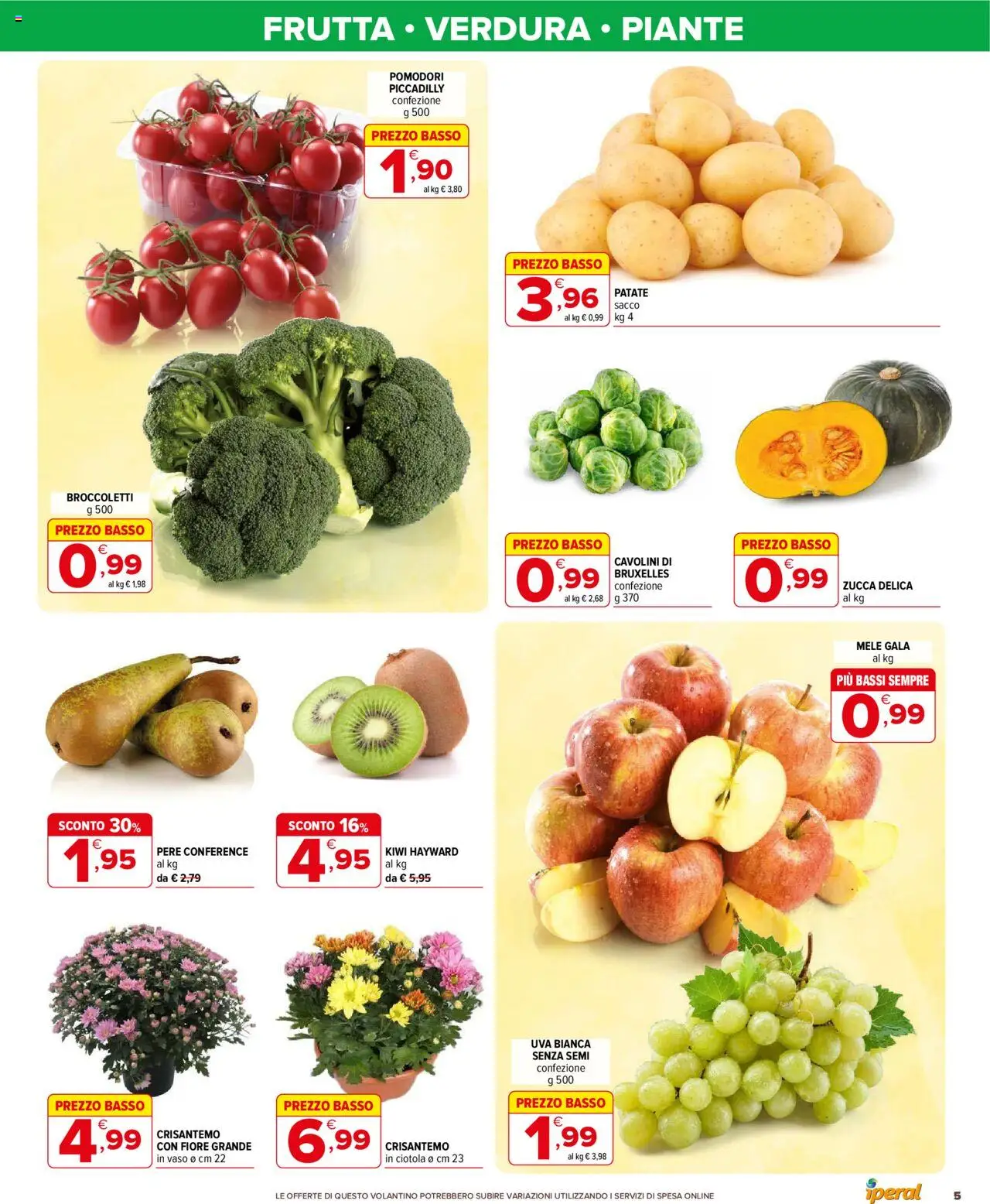 Volantino Iperal del 15.10.2025 | Pagina: 5 | Prodotti: Frutta, Pomodori, Zucca, Ciotola