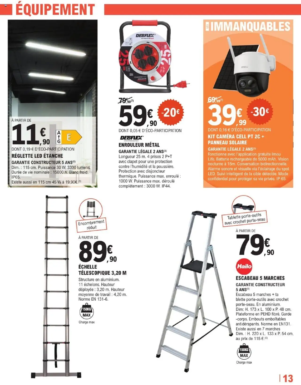  | Page: 13 | Produits: Disjoncteur, Prises, Batterie, Escabeau