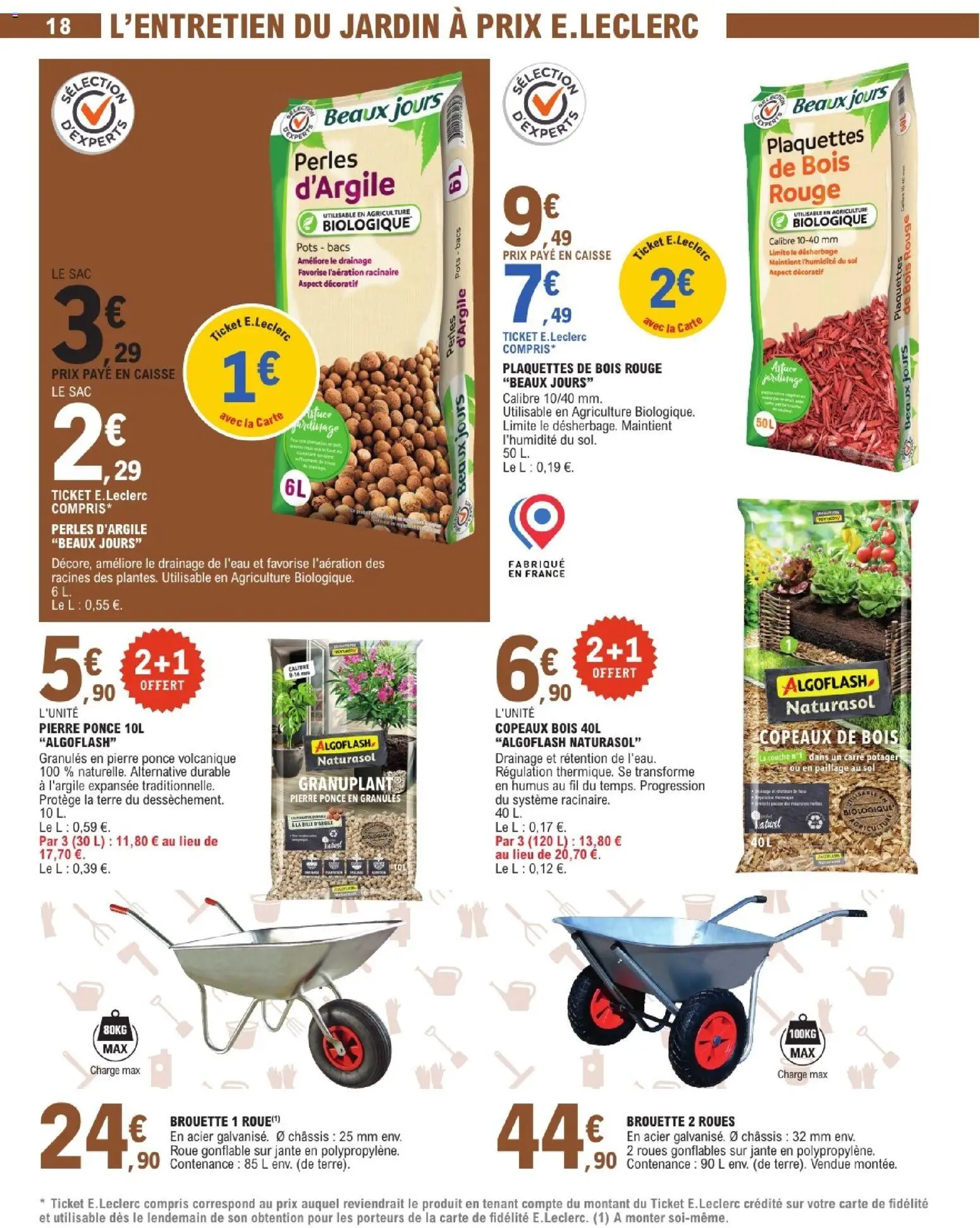 {H1} | Page: 18 | Produits: Sac, Brouette, Humus, Copeaux de bois