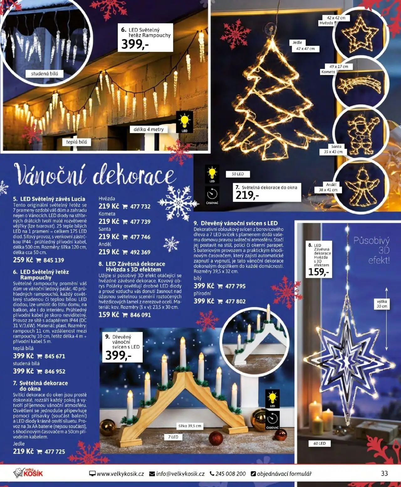 Velký Košík katalog říjen od 01.10.2025 | Strana: 33 | Produkty: Kabel, Časovač, LED, Dekorace