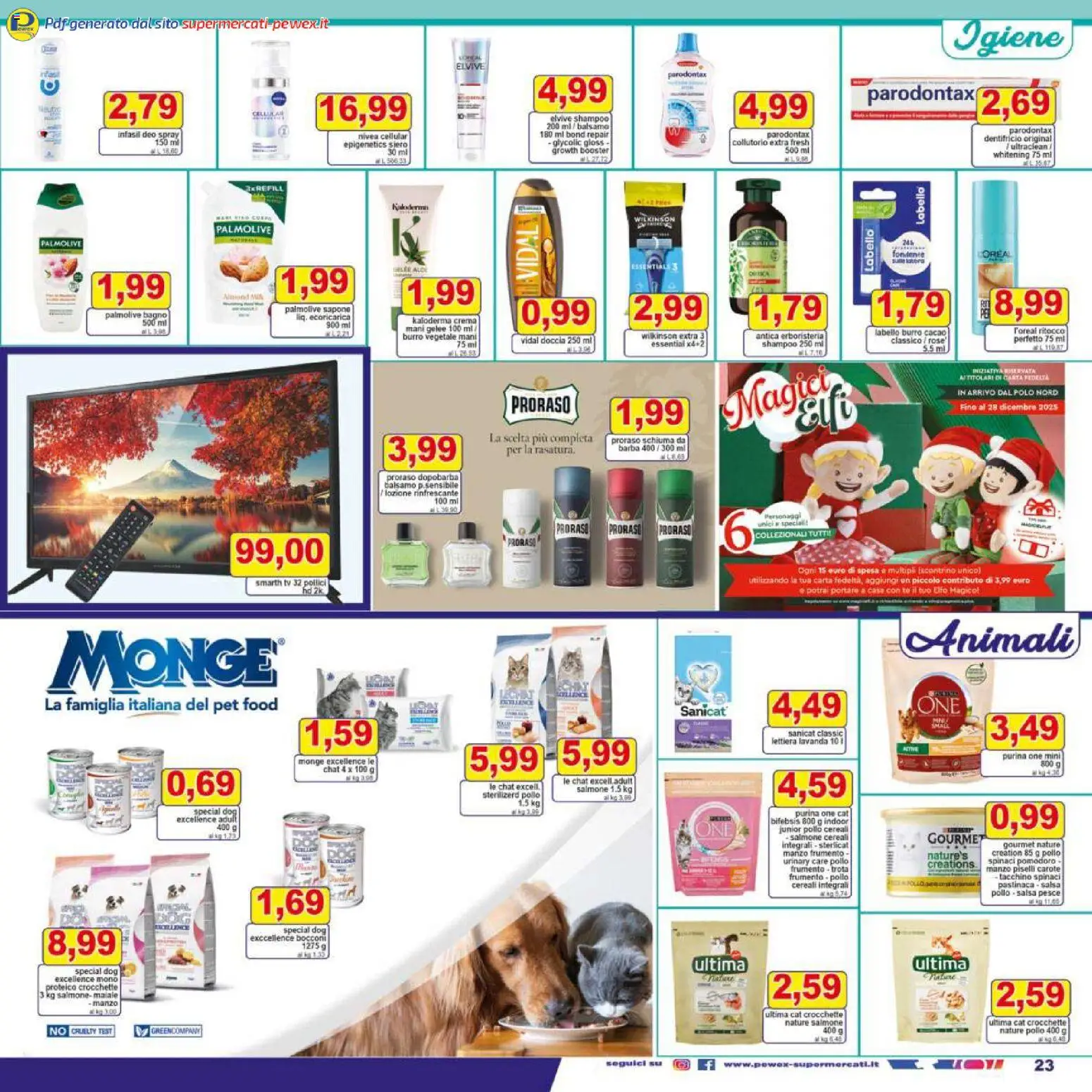 Volantino Pewex del 27.11.2025 | Pagina: 23 | Prodotti: Schiuma da barba, Dentifricio, Collutorio, Cacao