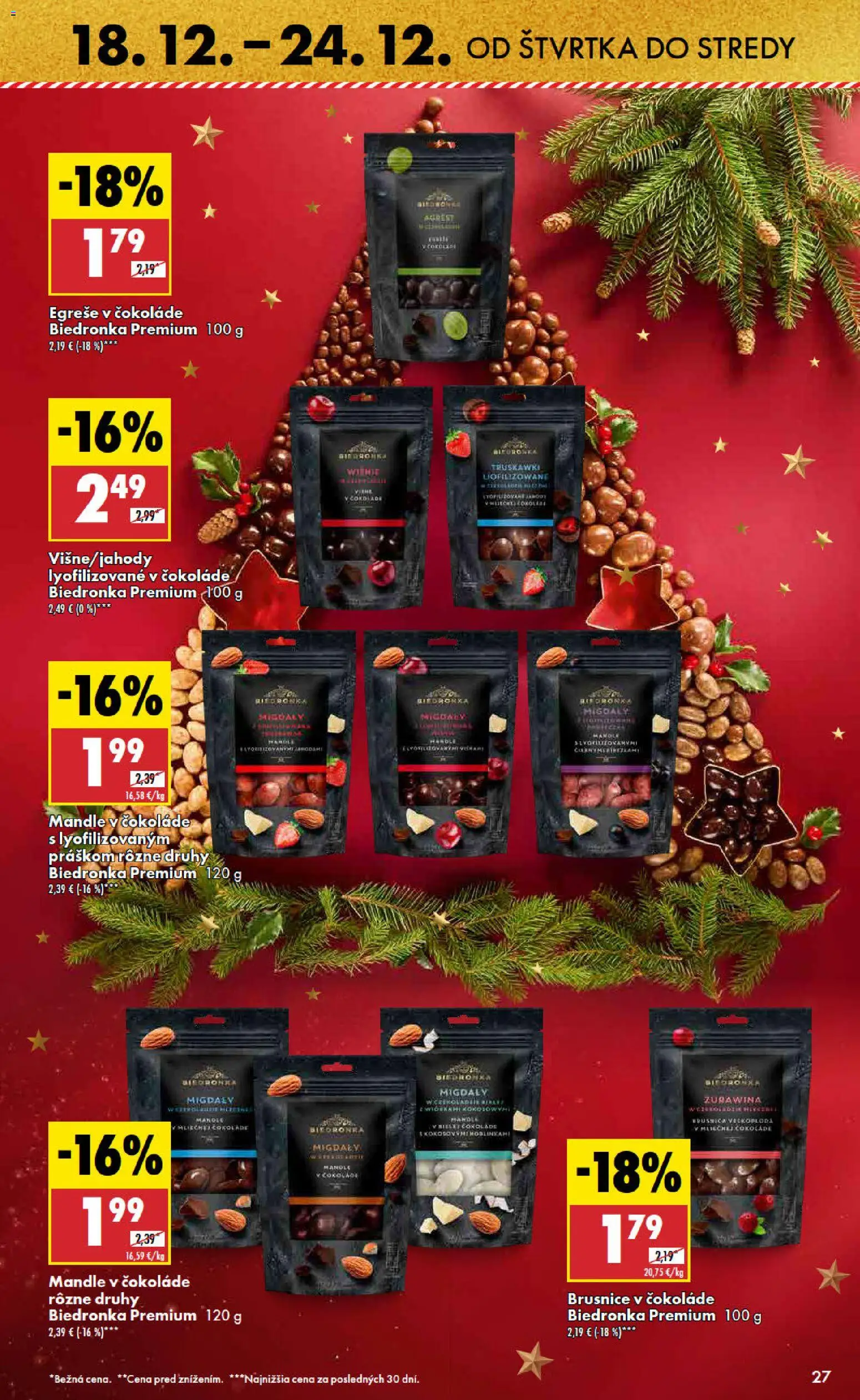 Nové Biedronka akcie – leták je platný od 18.12.2025 | Strana: 27 | Produkty: Mandle
