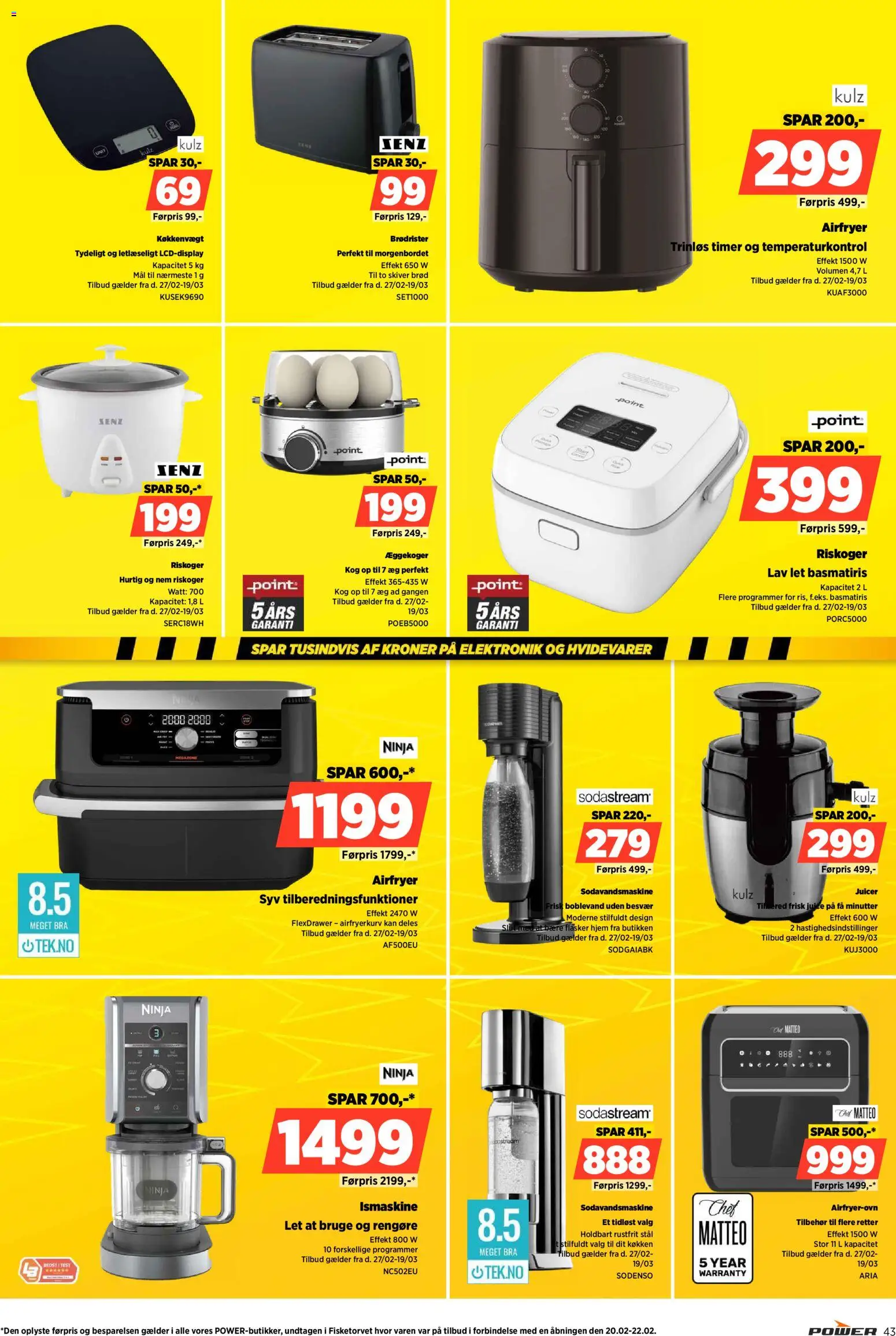 Power tilbudsavis – gyldig fra 03.04.2026 | Side: 43 | Produkter: Brød, Juice, Brødrister, Køkkenvægt