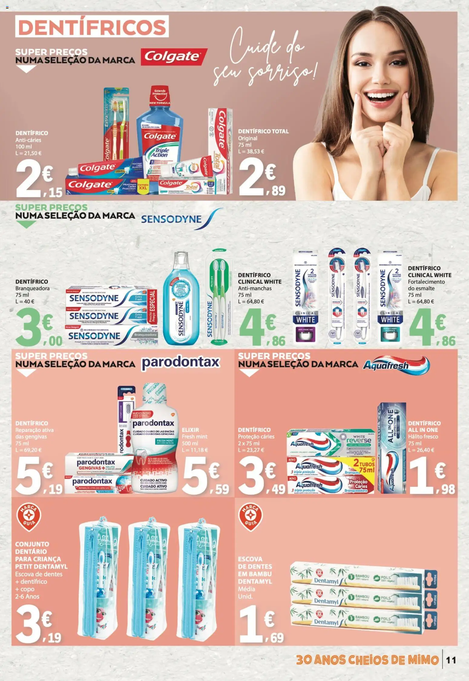 E.Leclerc folheto Especial Beleza │ válido de 07.04.2026 | Página: 11 | Produtos: Escova de dentes