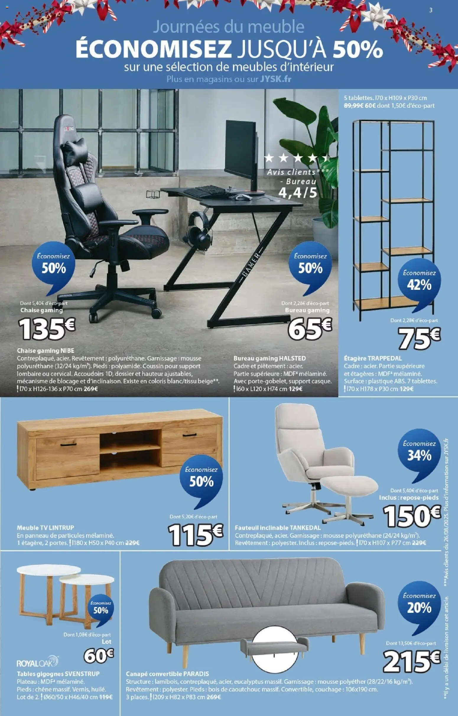 {H1} | Page: 3 | Produits: Meuble, Mousse, Canapé, Chaise